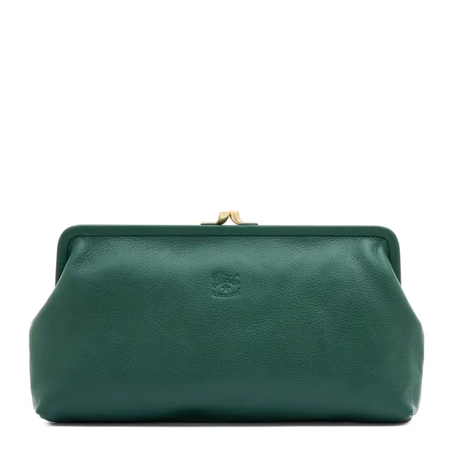 Il Bisonte Manuela Clutch Pochette grün Vollleder