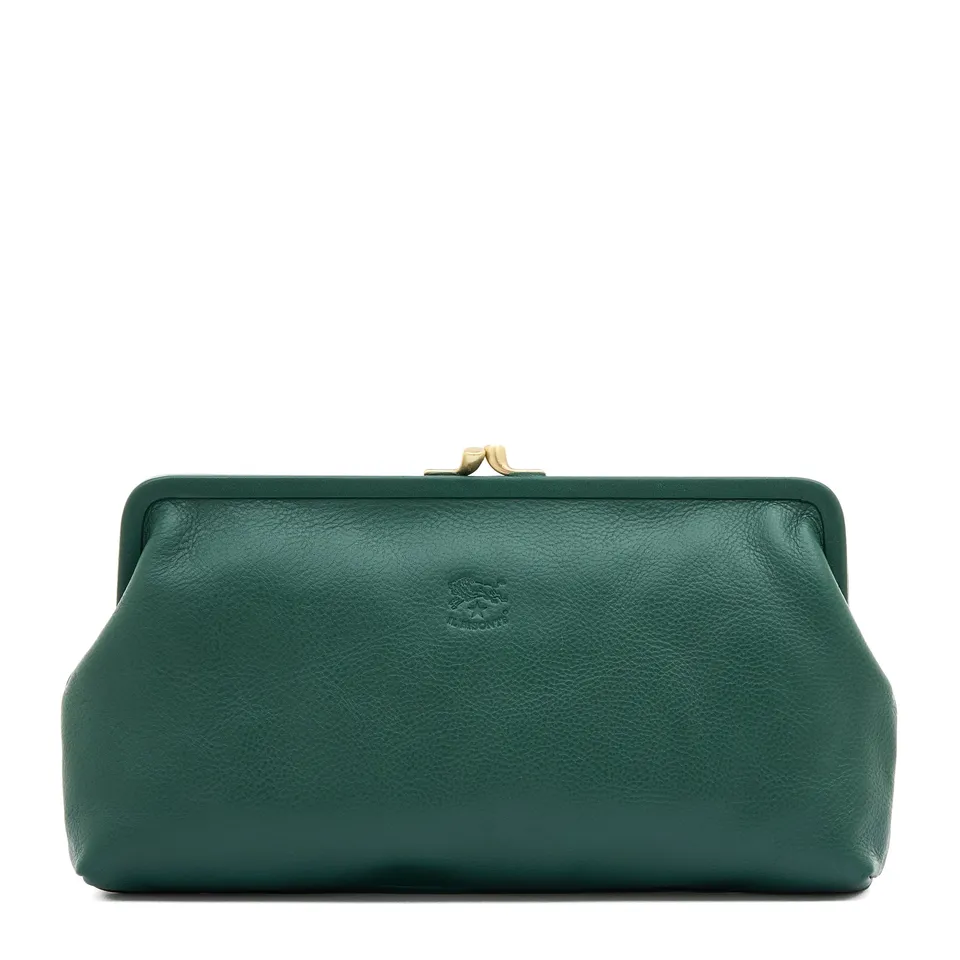 Il Bisonte Manuela Clutch Pochette grün Vollleder