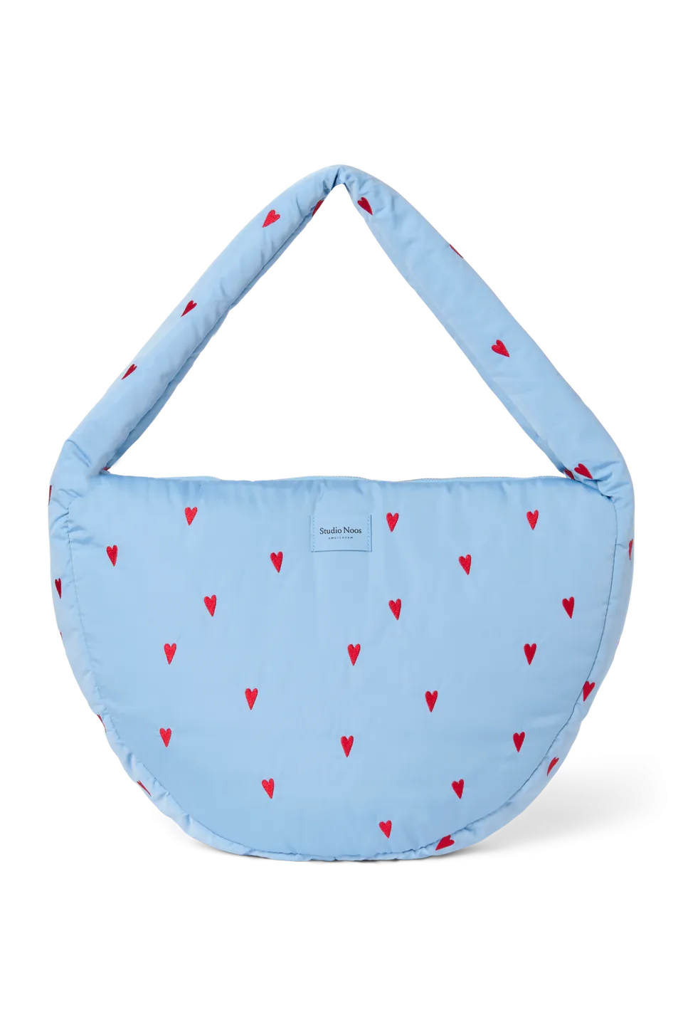 Studio Noos Puffy Cross Body Bag Umhängetasche Light Blue Hearts