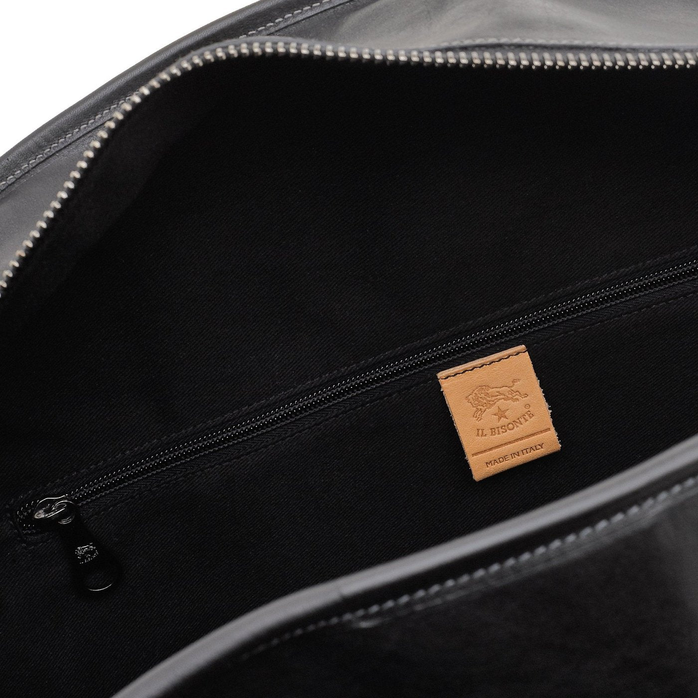 Il Bisonte Frame Reisetasche Schwarz Vollleder Weekender