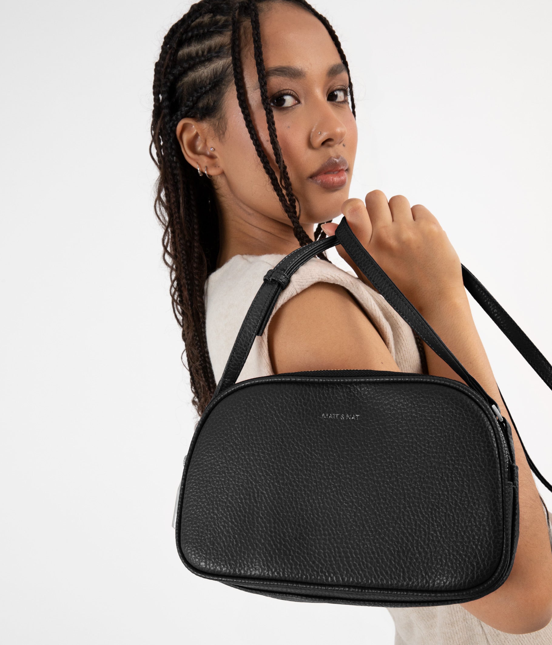 Matt & Nat Purity Pair Umhängetasche schwarz vegan