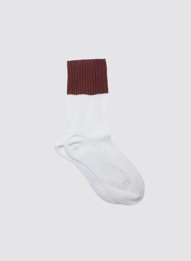 Maria la Rosa WD034BI0165 Socken Weiß Baumwolle