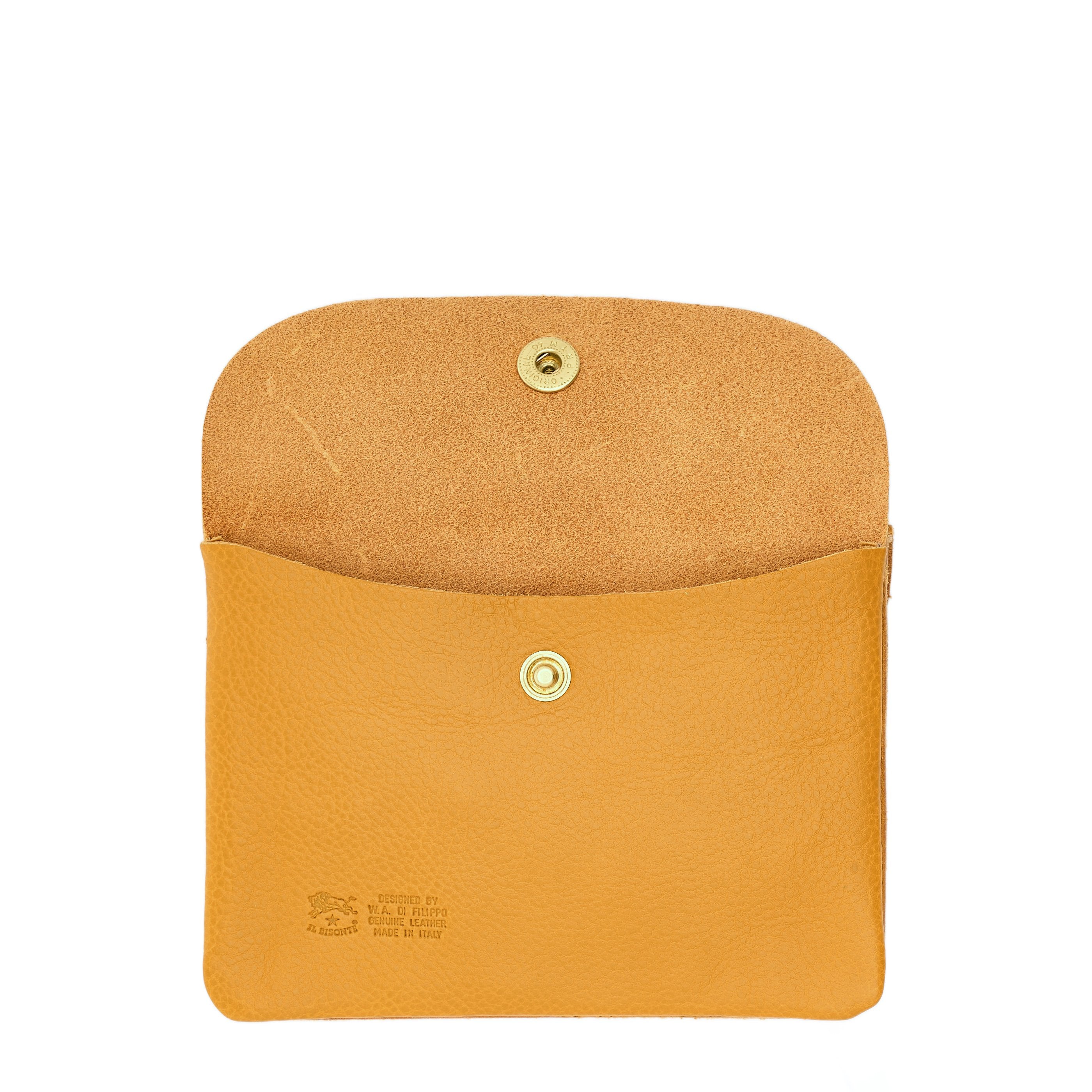 Il Bisonte Clutch Rindsleder gelb narciso Reissverschluss