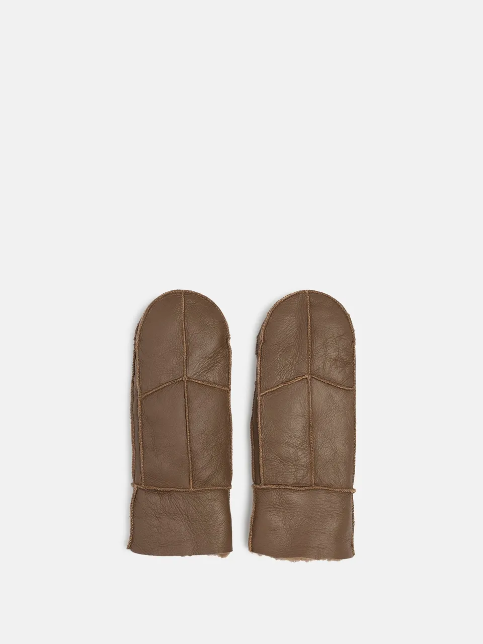 RE:DESIGNED Henny Fäustlinge Braun Lammfell