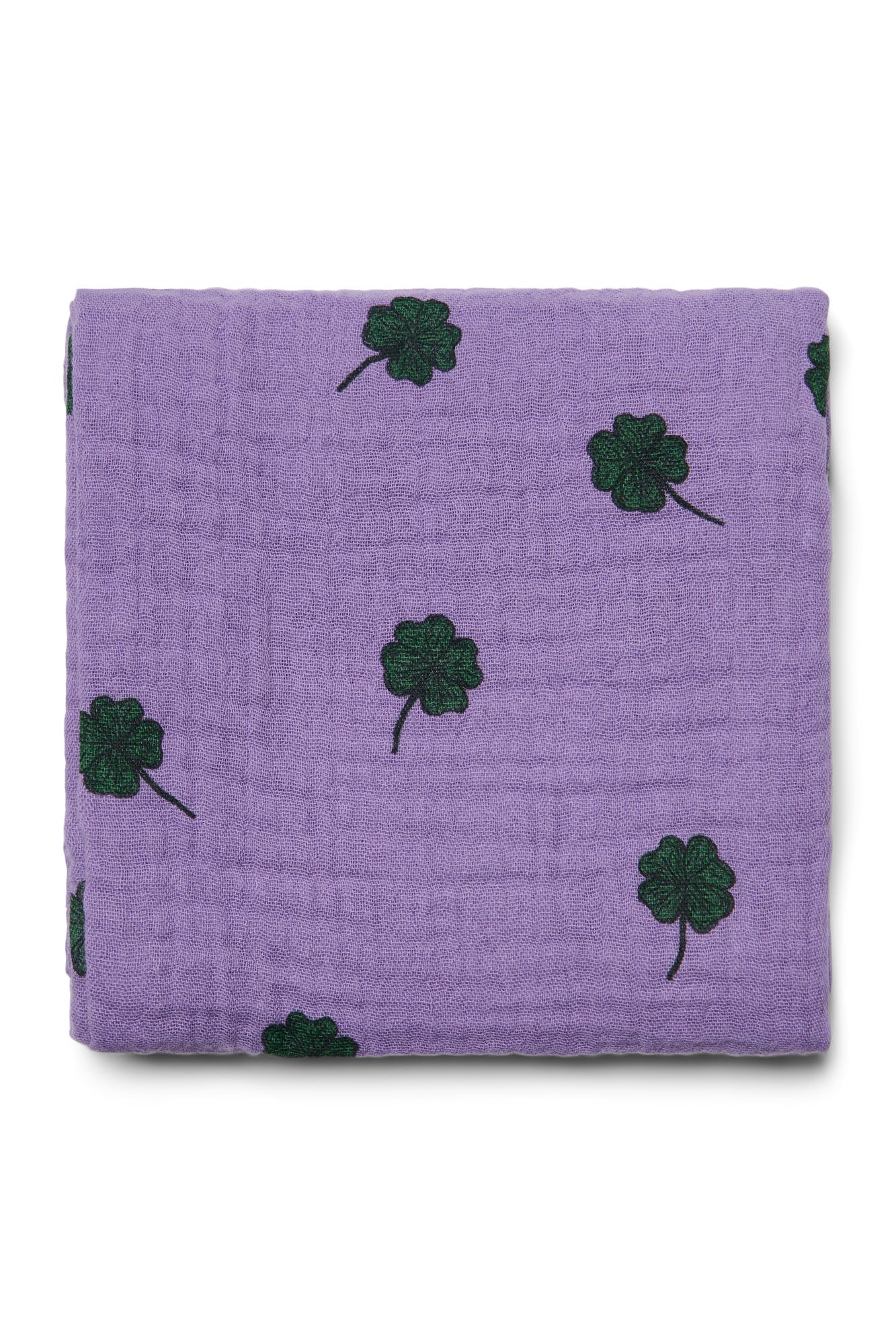 Studio Noos Swaddle Medium Musselintuch Purple Clover Print