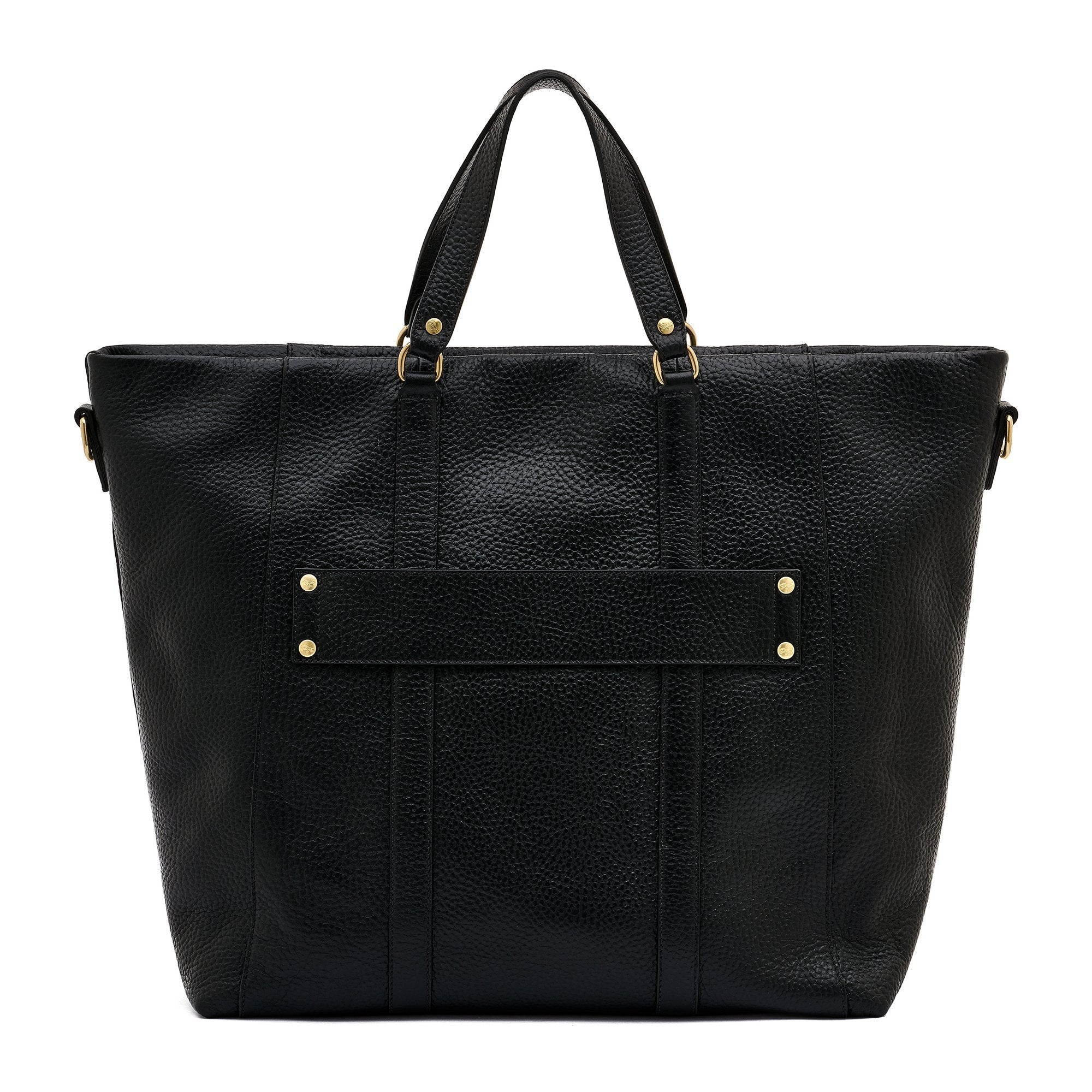 Il Bisonte Segno Shopper Herren Schwarz Leder