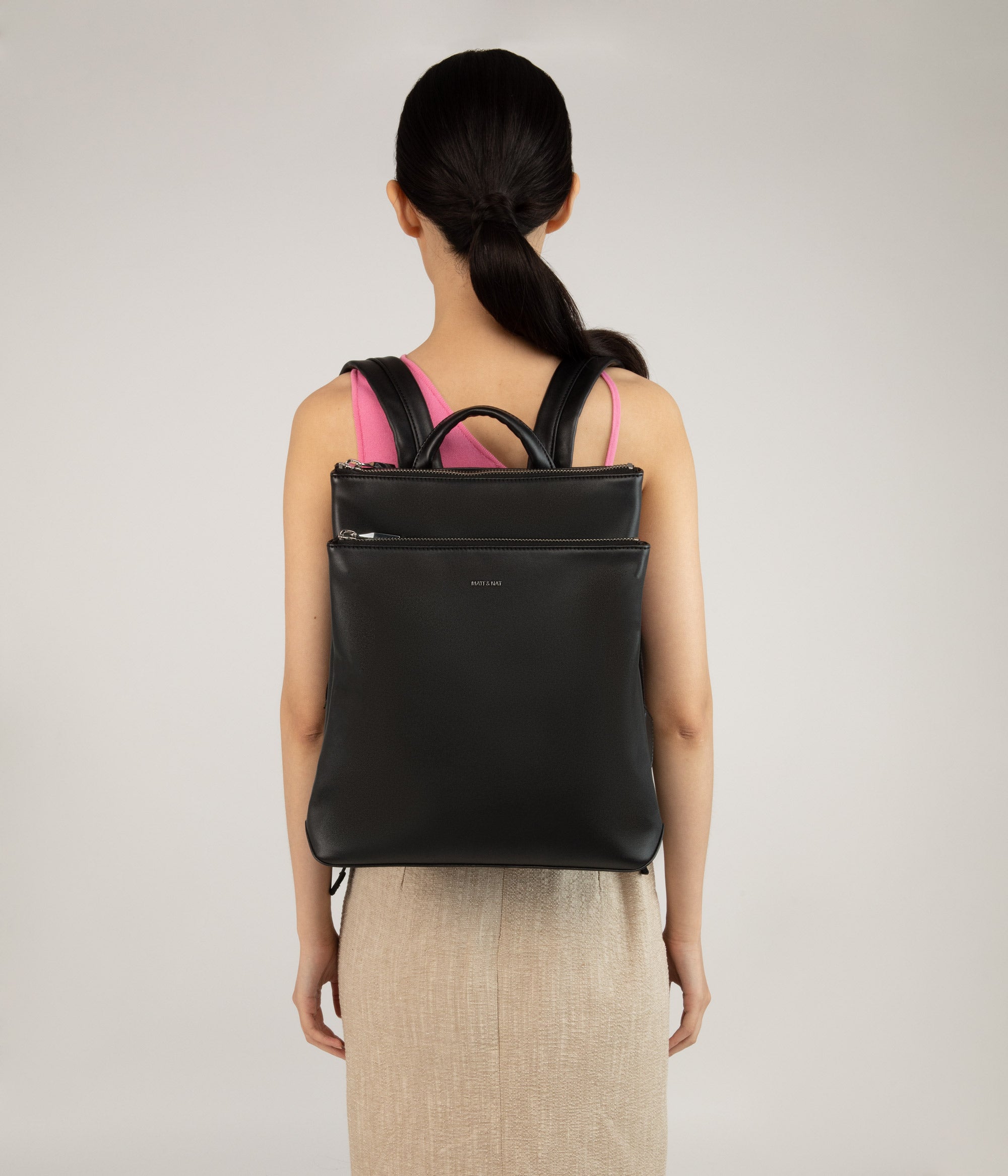 Matt & Nat Sol Nara Rucksack Schwarz Laptop 13" vegan