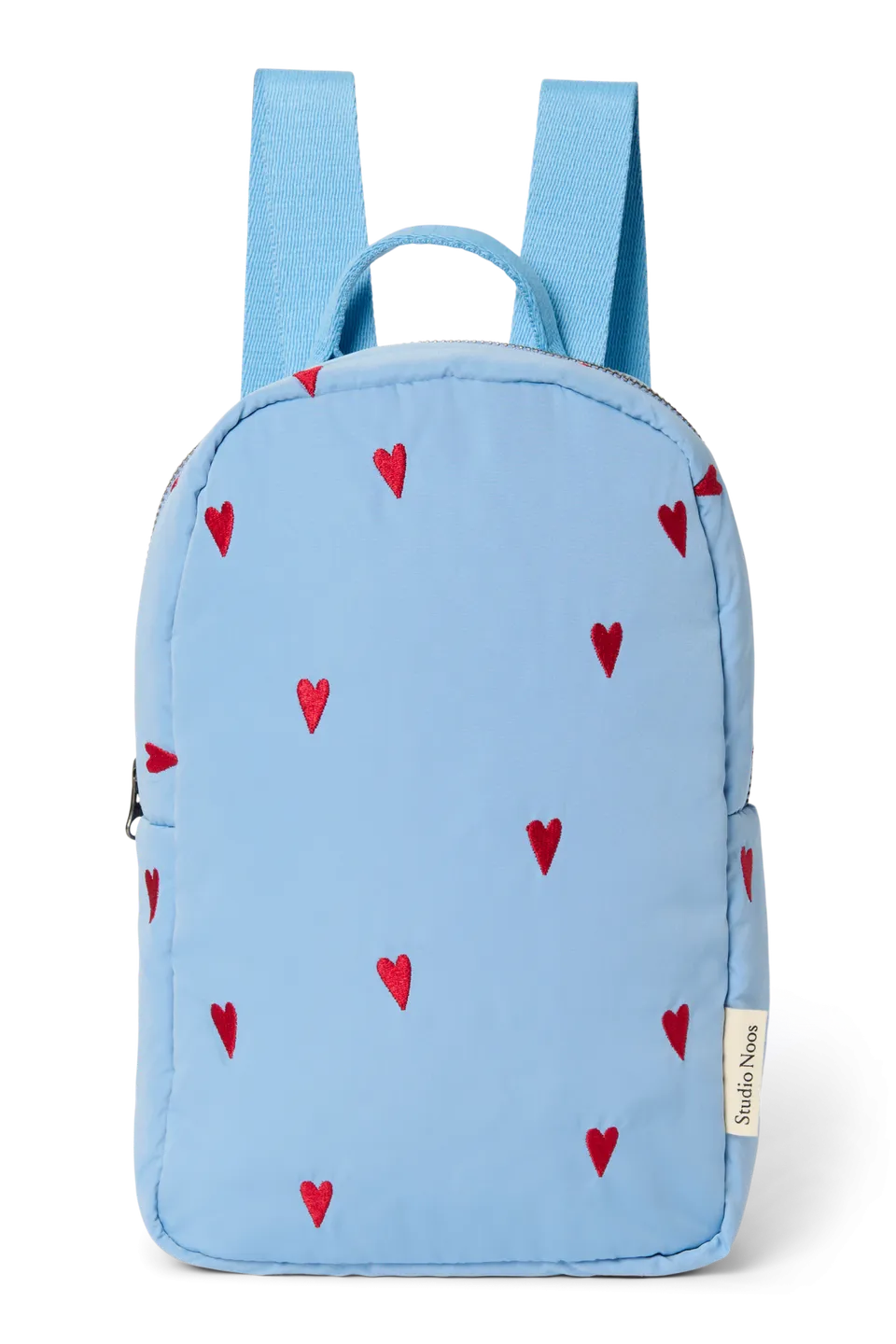 Studio Noos Puffy Mini Backpack Rucksack Light Blue Hearts