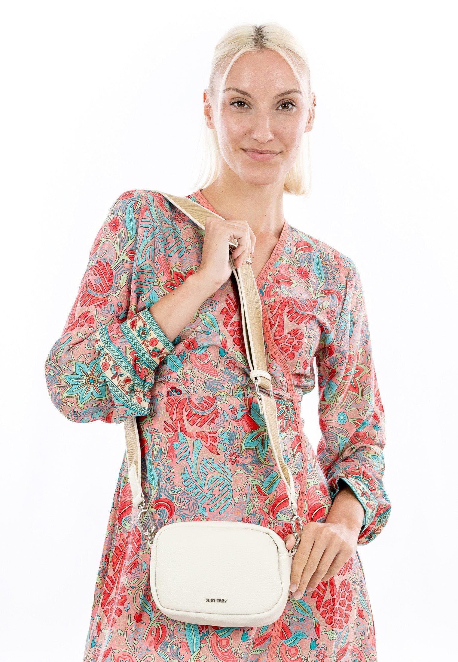 SURI FREY Hanny Crossbody Umhängetasche Beige 18cm