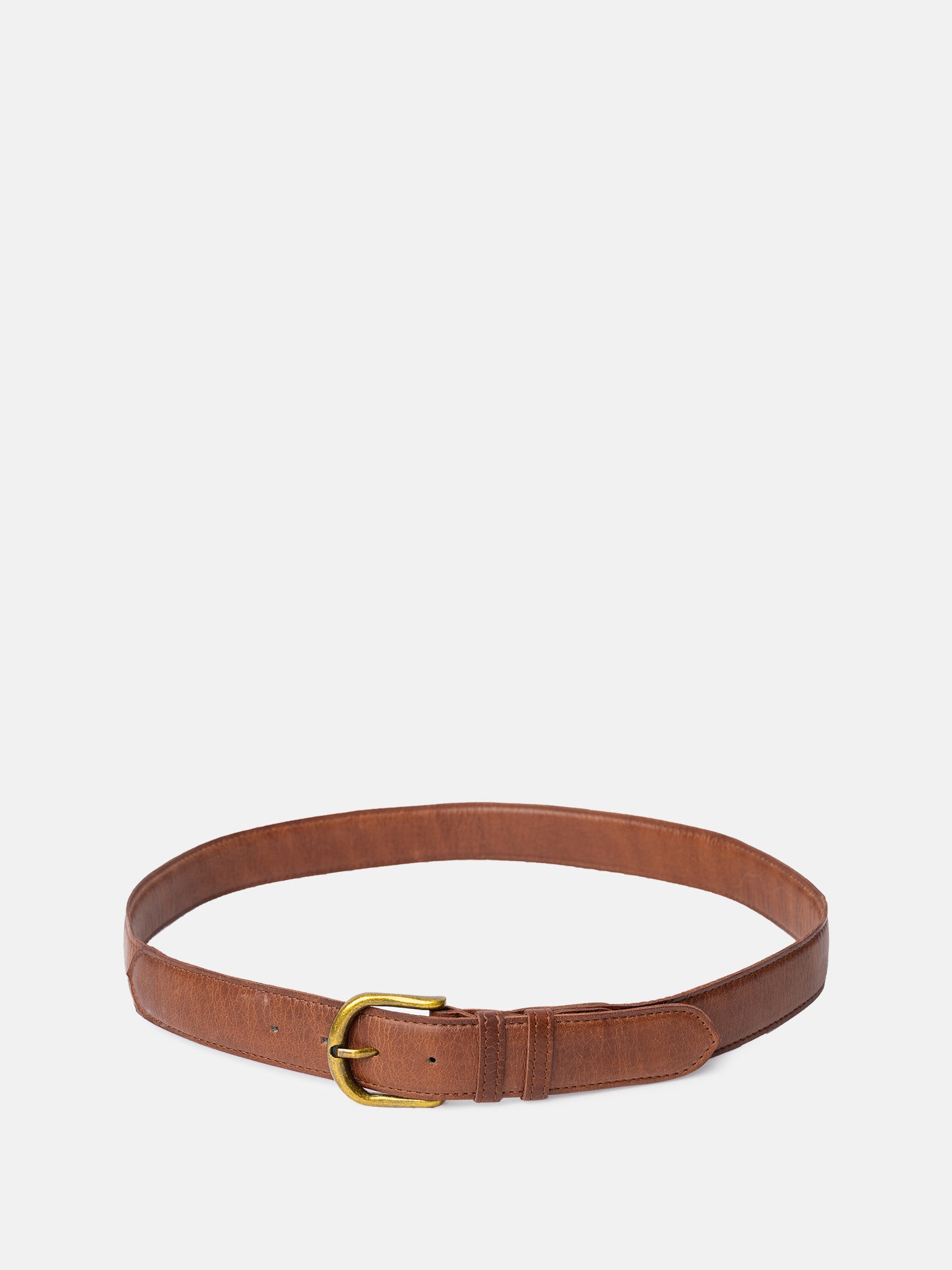 RE:DESIGNED Hyas Wide Gürtel Walnut Vollleder