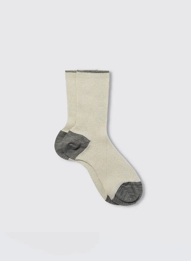 Maria la Rosa WSW25.36 Socken Off White Wollmix