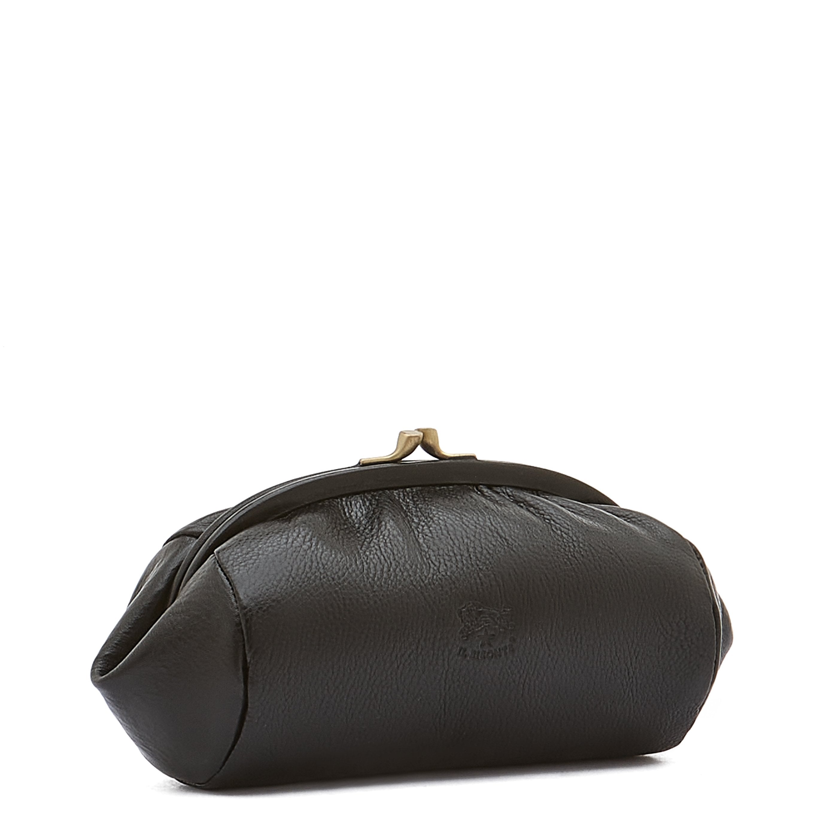 Il Bisonte Beauty Case Leder schwarz
