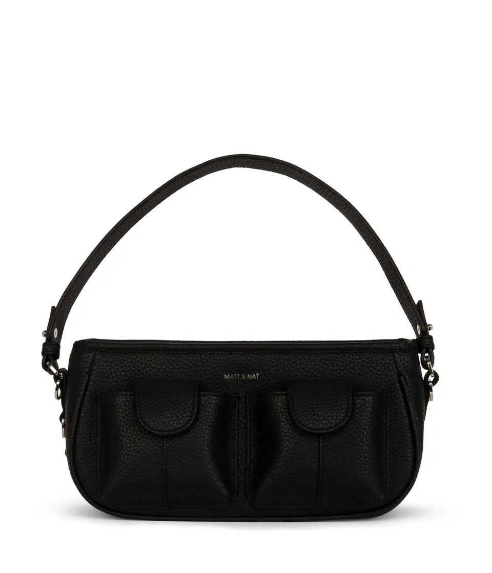 Matt & Nat NOON Purity Umhängetasche Schwarz vegan