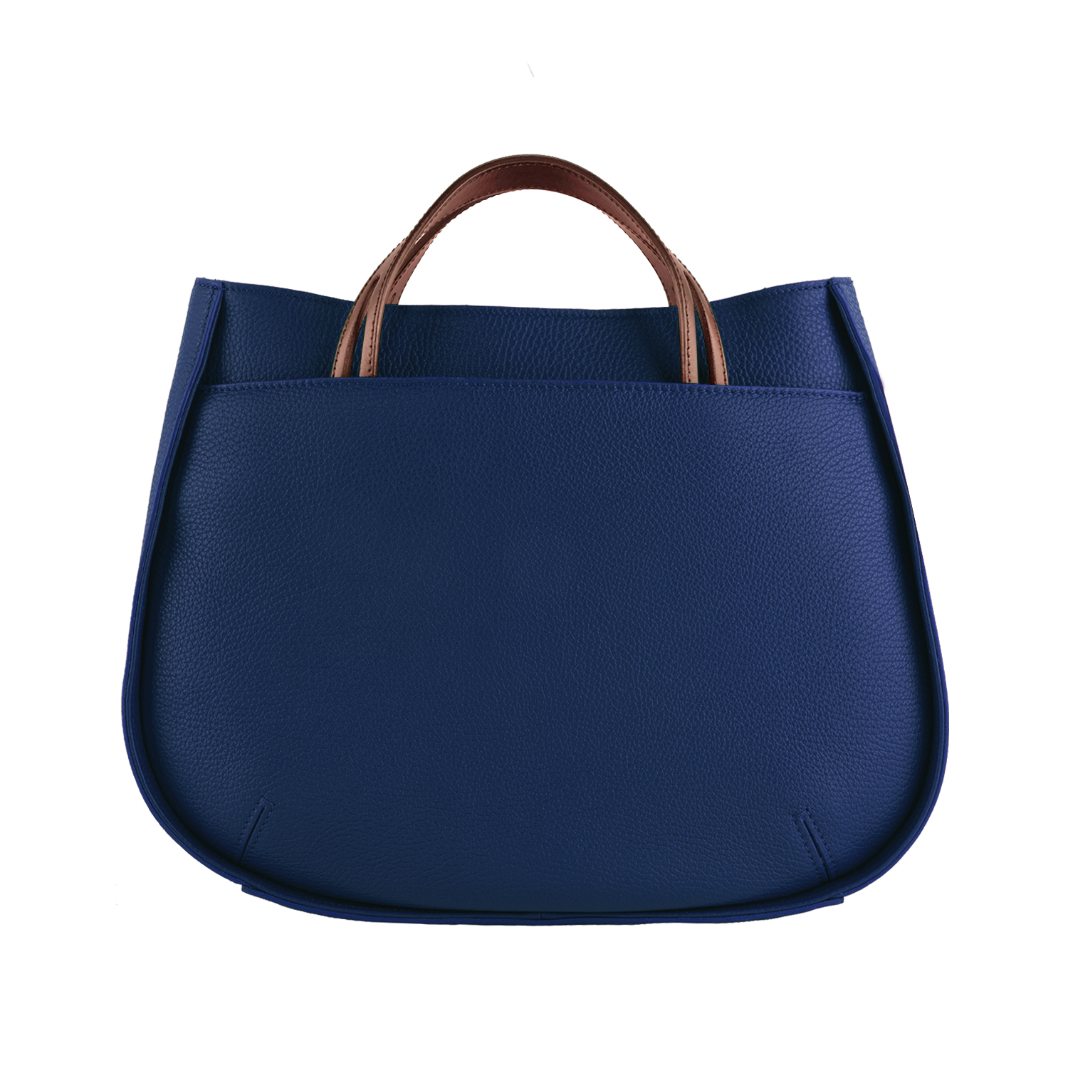 Lamarthe Fidèle Handtasche M Marineblau Vollleder
