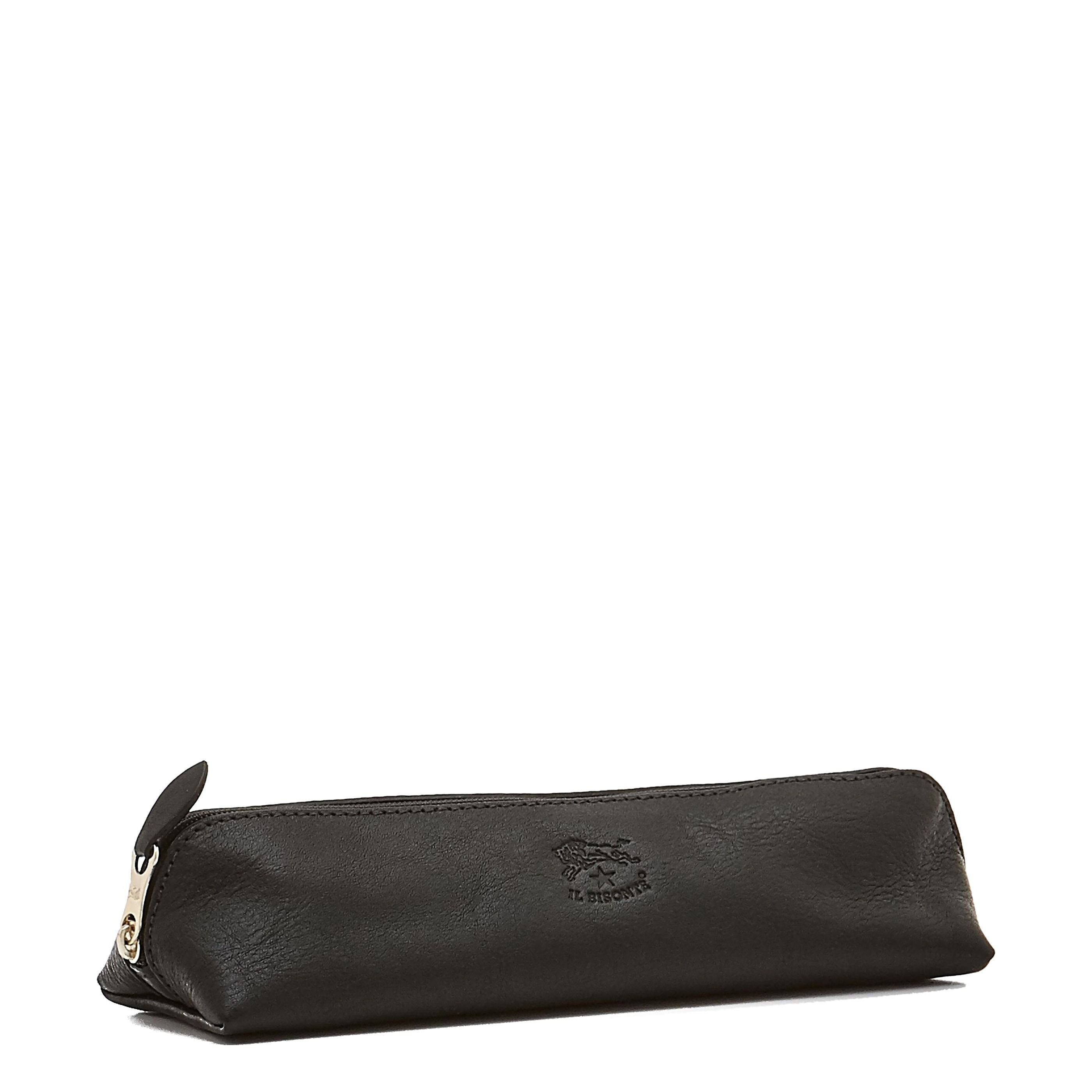 Il Bisonte Astuccio Etui Schwarz Vollleder