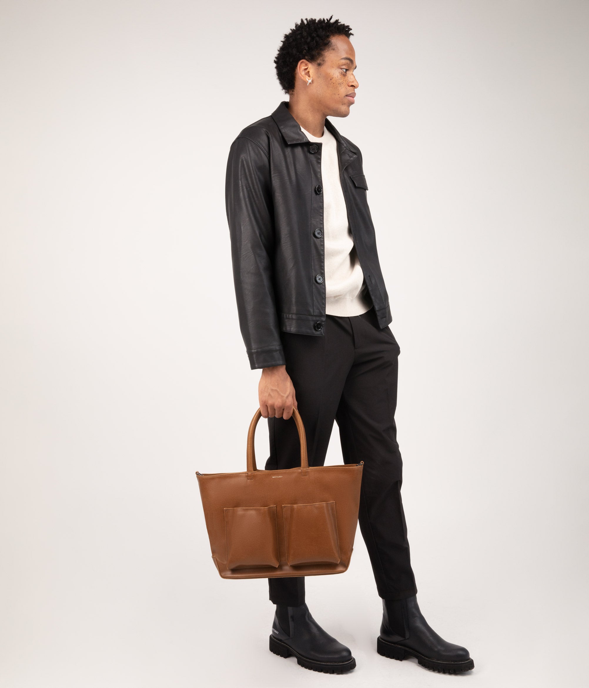 Matt & Nat RAYLANMED Vintage Wickeltasche schwarz