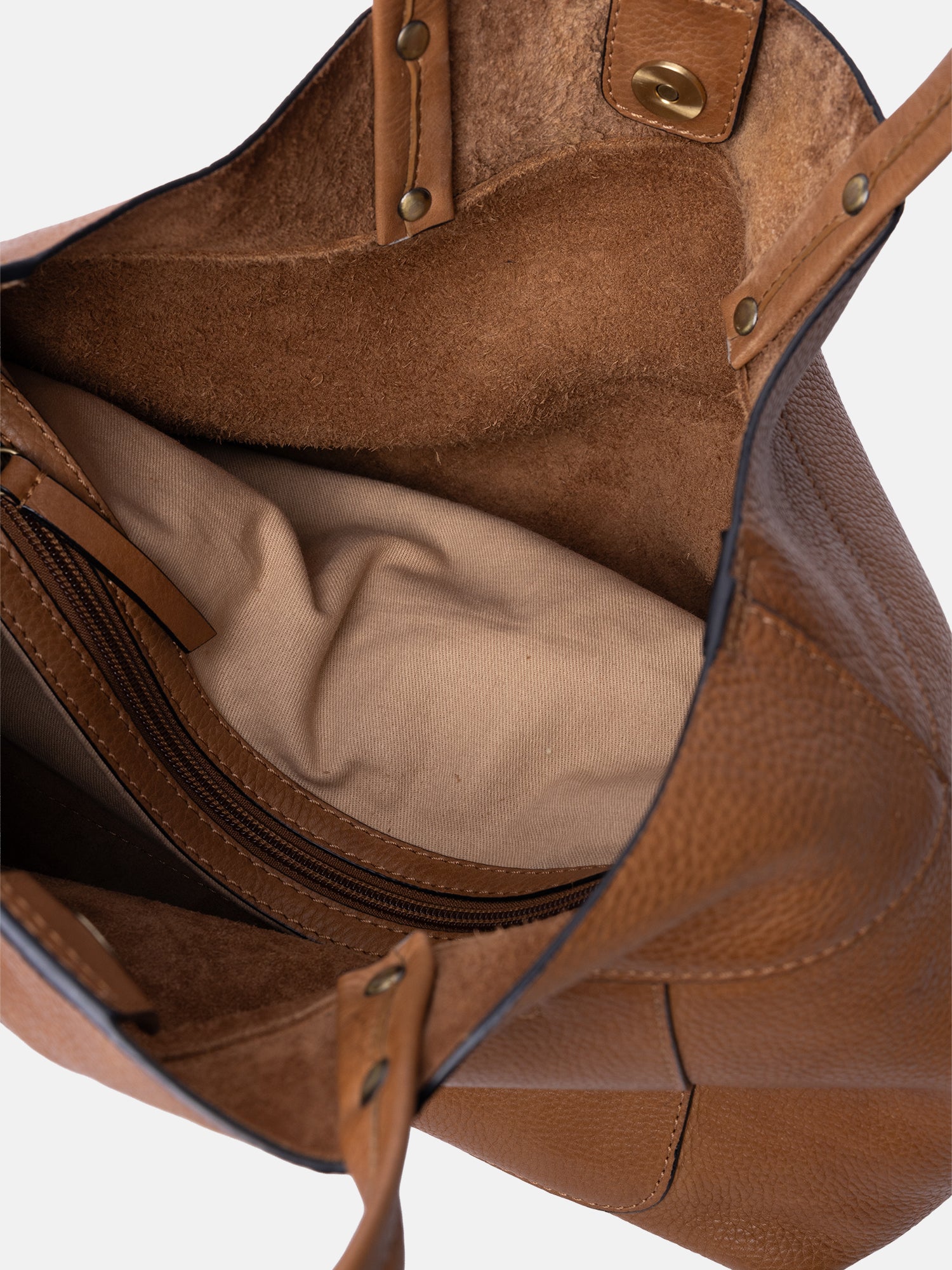 RE:DESIGNED Sofie Small Umhängetasche Tan Vollleder