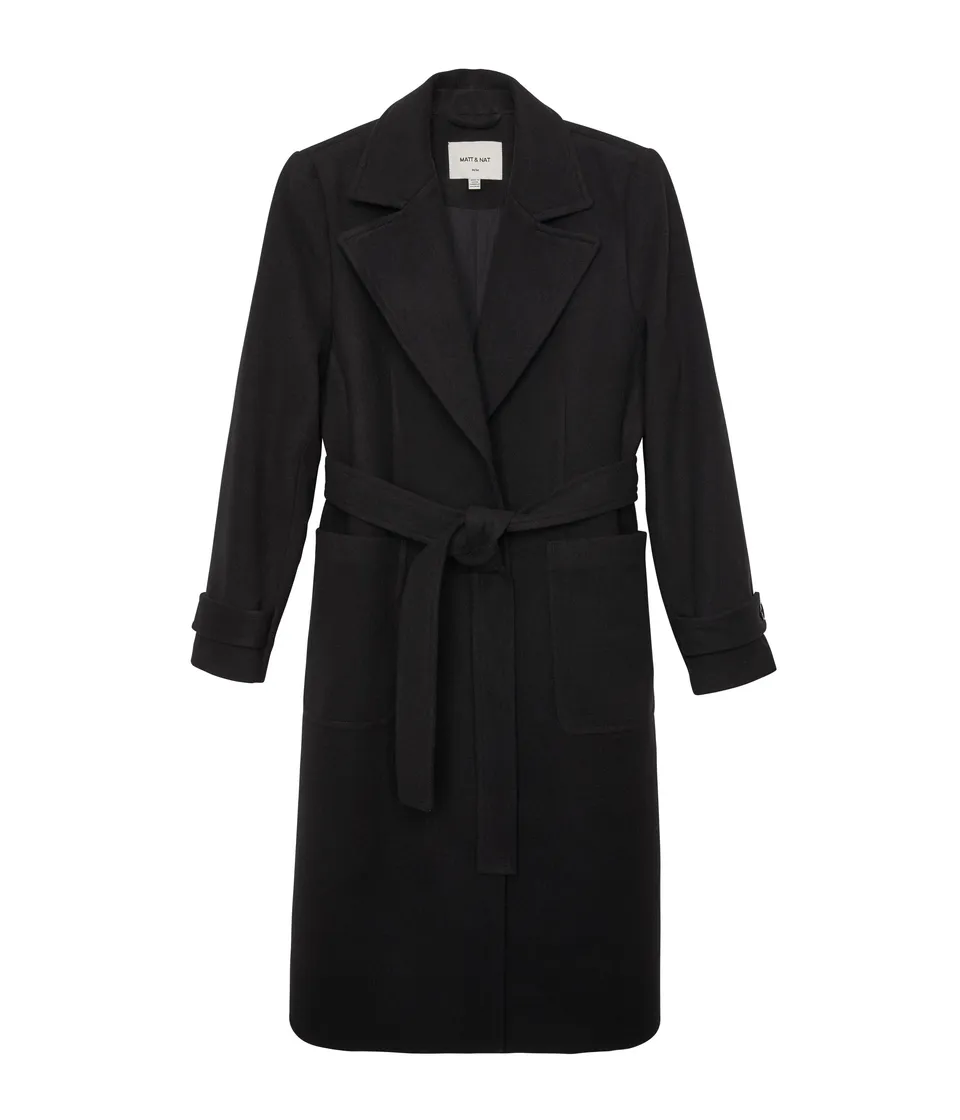 Matt & Nat Evie Mantel schwarz vegan