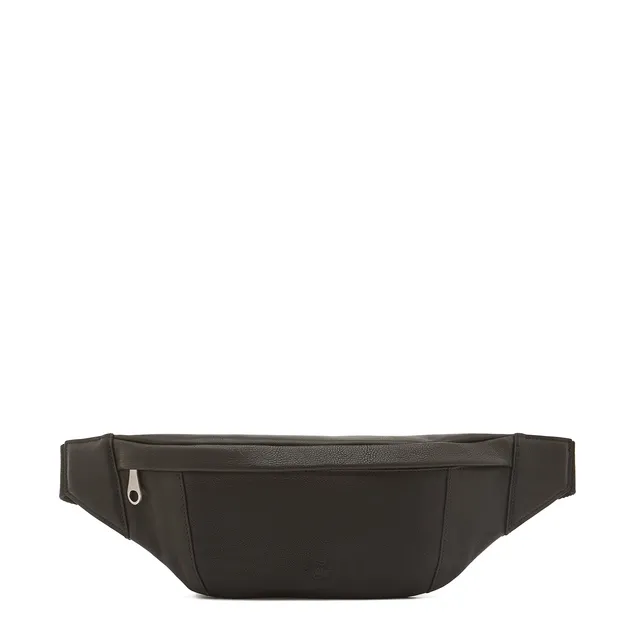 Il Bisonte Cestello Bauchtasche Schwarz Vintage-Rindsleder