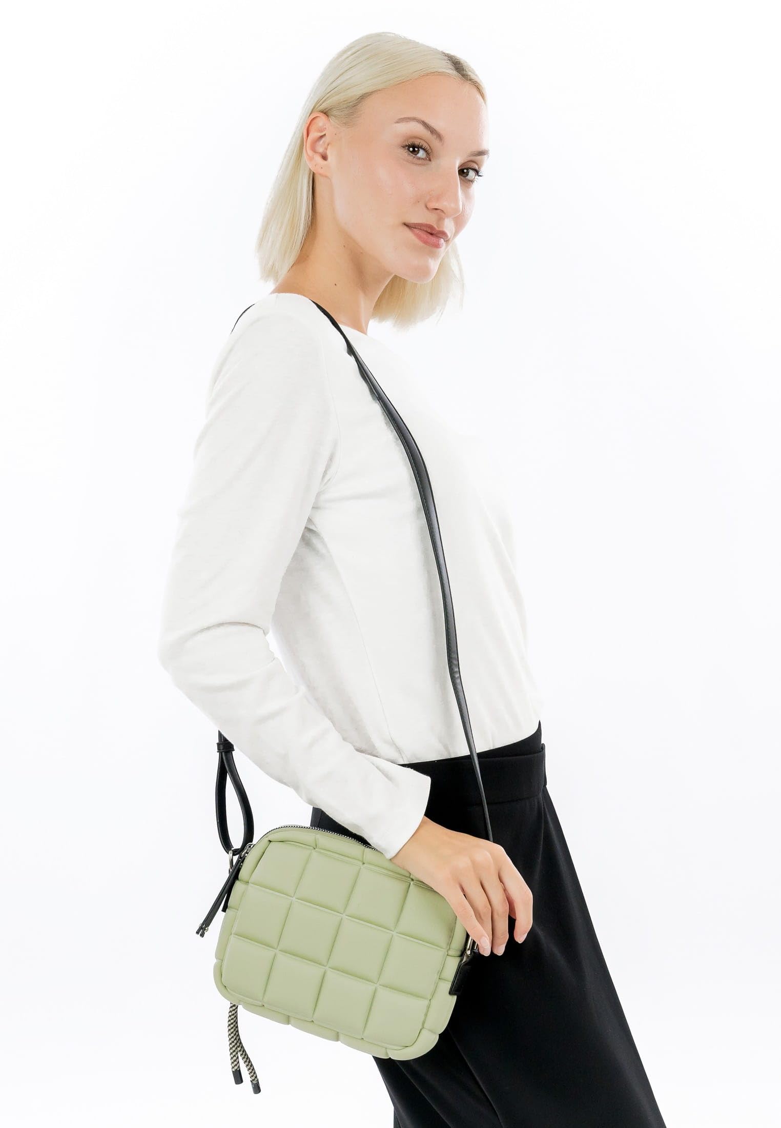 SURI FREY Jancy Crossbody Pistachio gesteppt