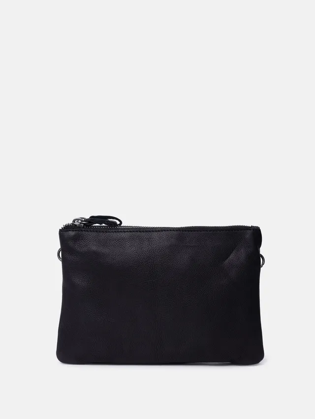 RE:DESIGNED Oslo Soft Clutch Soft Black Vollleder