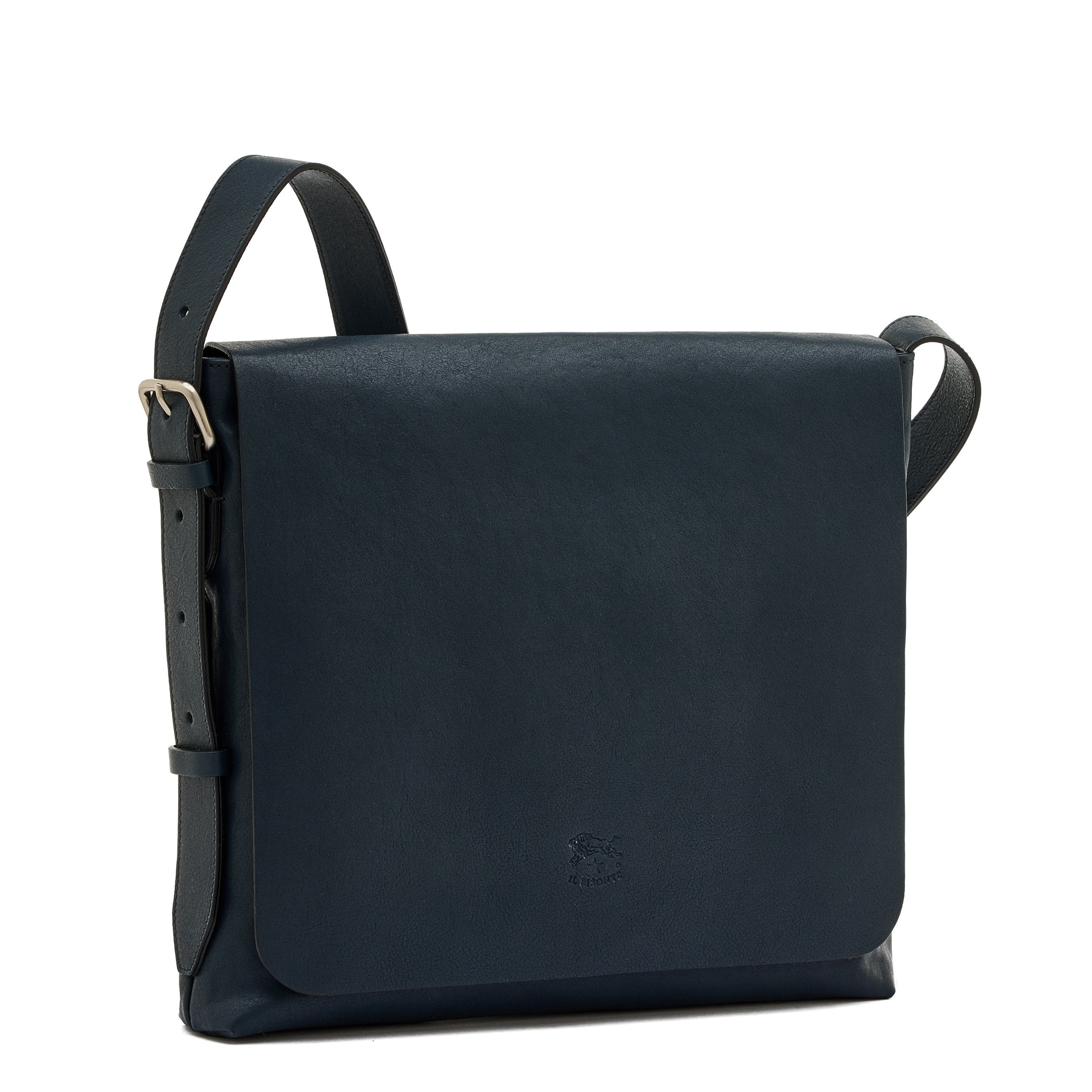 Il Bisonte Brolio Messenger Vollleder blau midnight