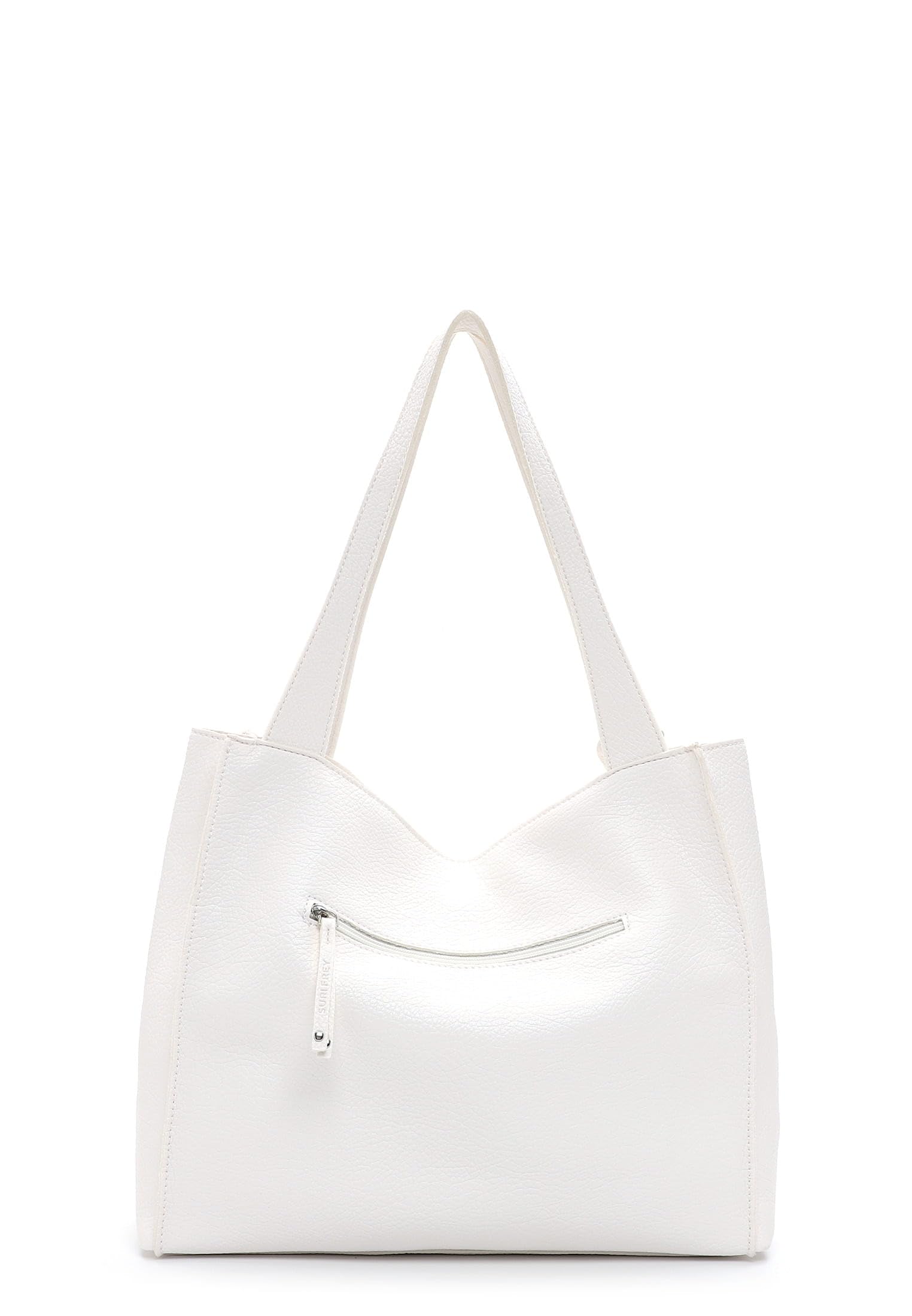 SURI FREY Franzy Cityshopper M Schultertasche Weiß A4