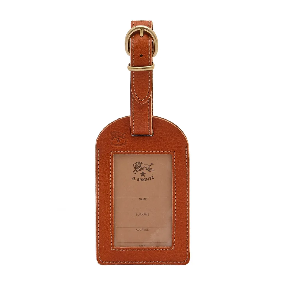 Il Bisonte Travel Gepäckanhänger Caramello Leder