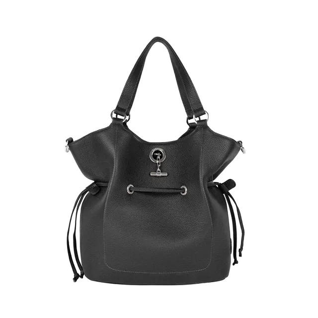 Lamarthe Paris M Schultertasche Schwarz Vollleder