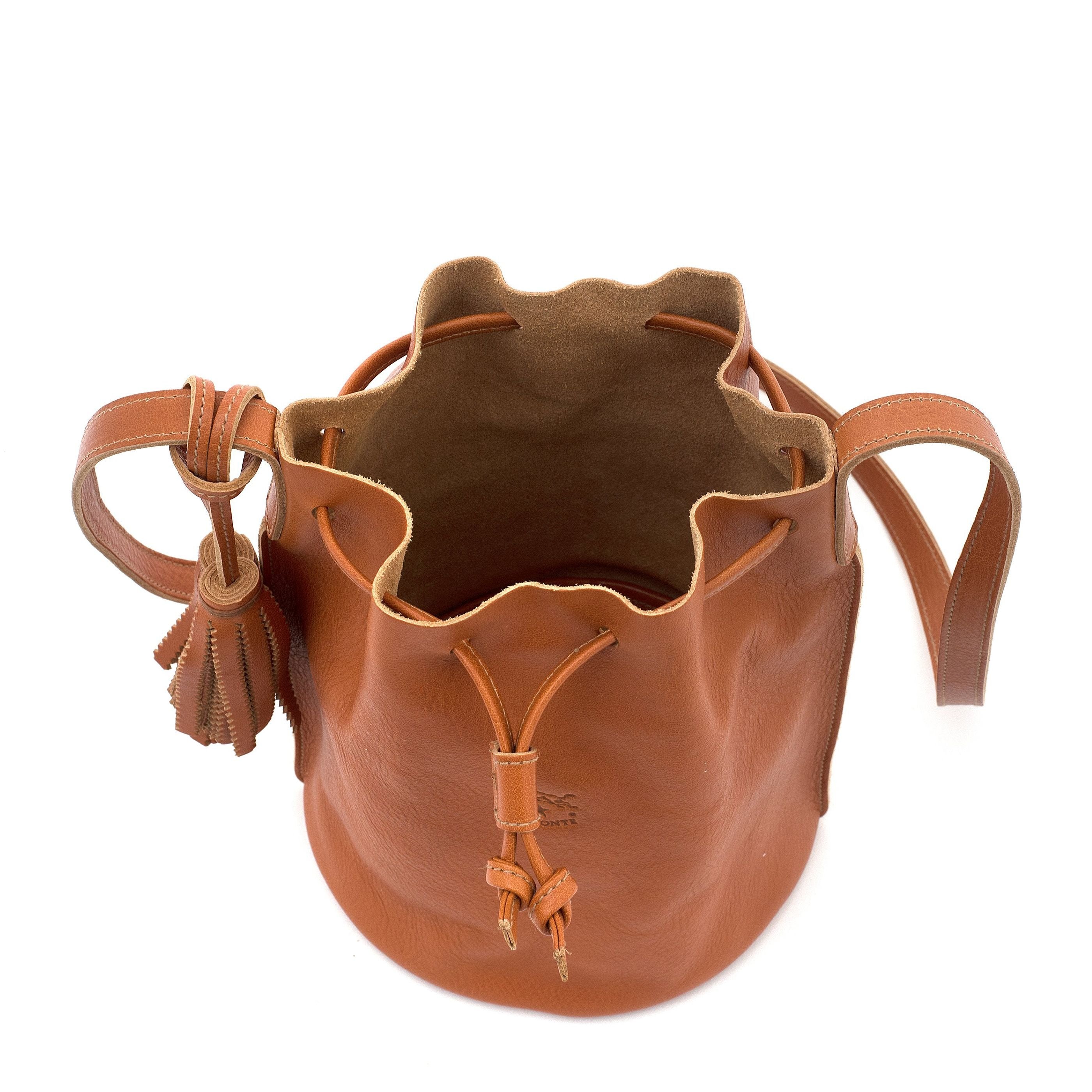 Il Bisonte Silvia Beuteltasche Karamell Vollleder