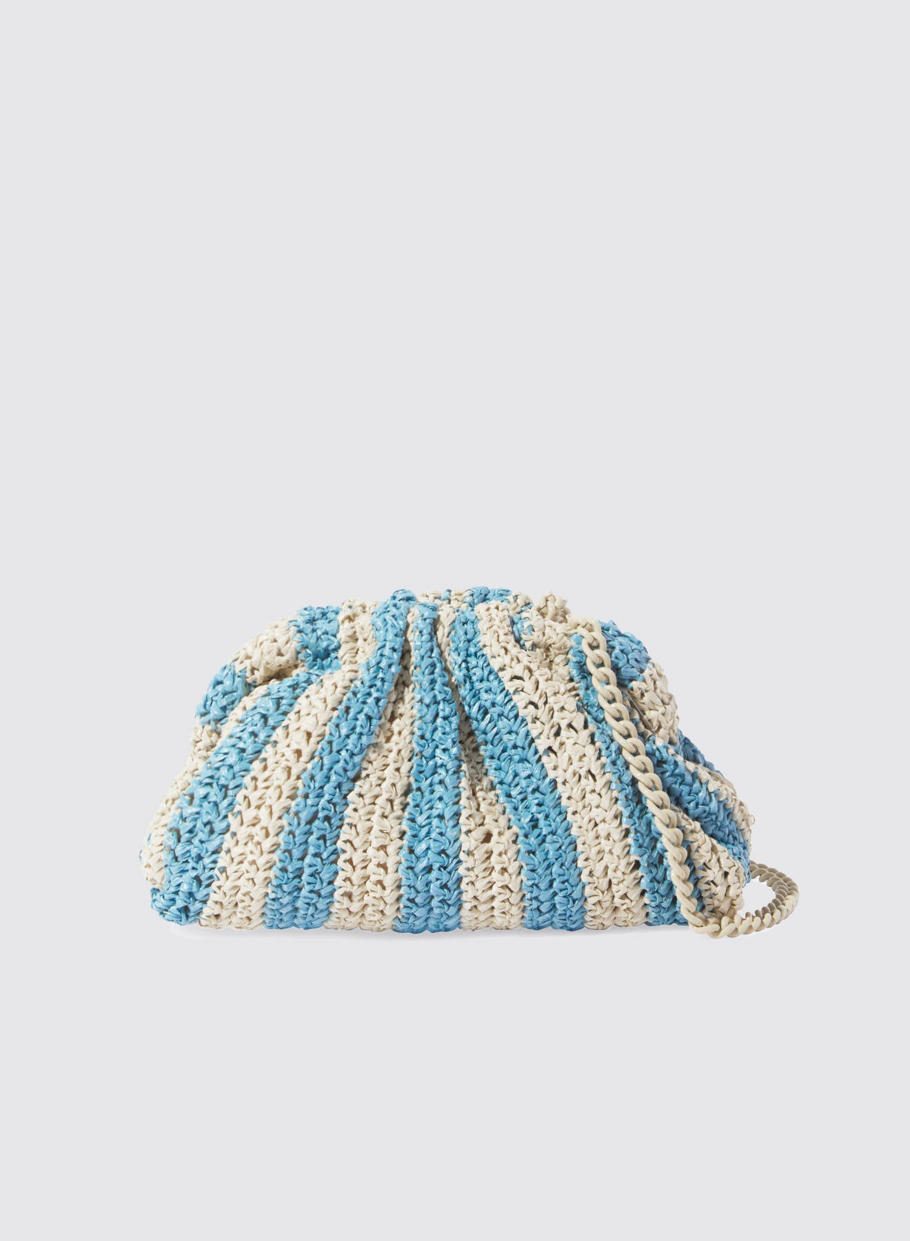 Maria la Rosa Game Crochet Clutch Schwarz Rafia