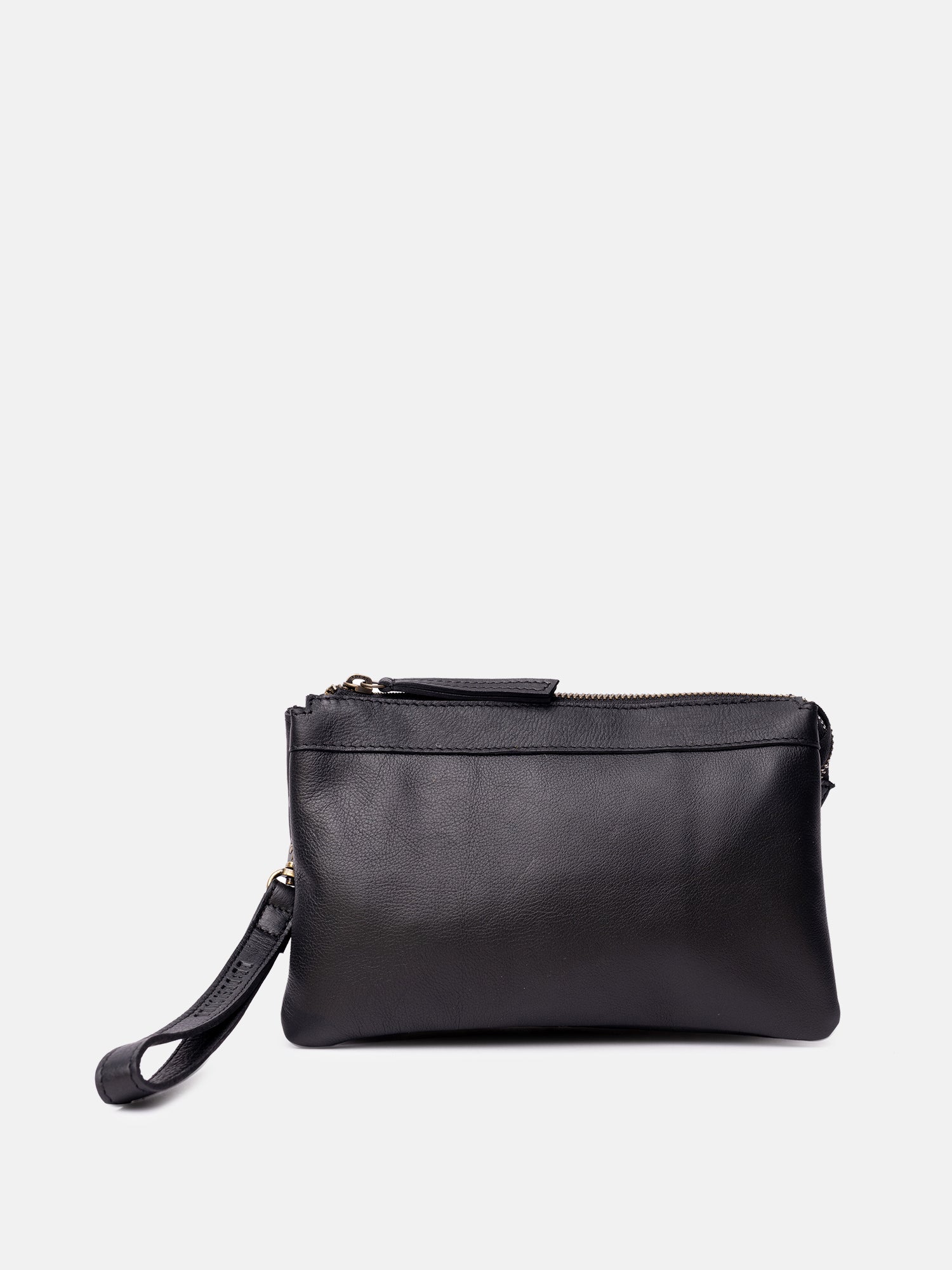 RE:DESIGNED Ola Clutch Schwarz Vollleder
