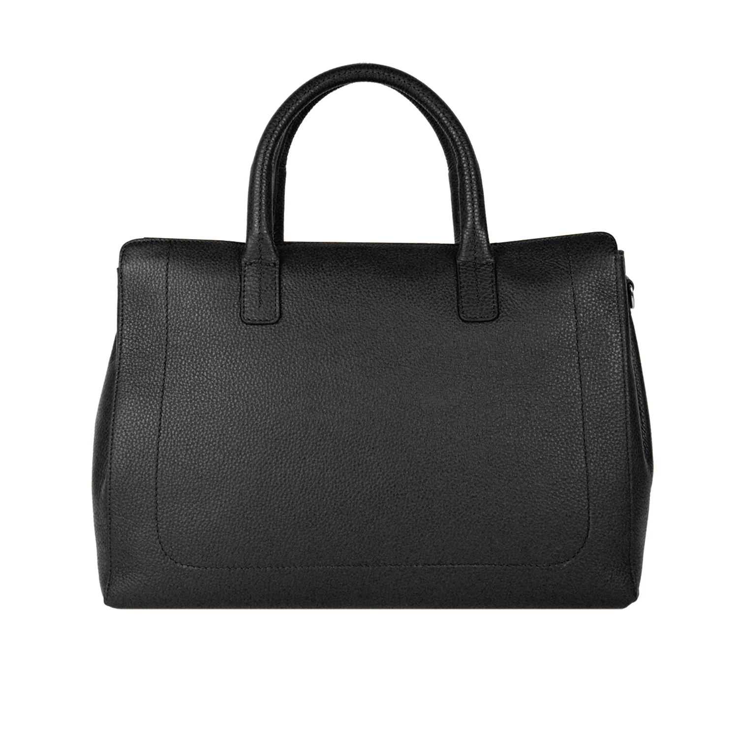 Lamarthe Paris Handtasche Schwarz Vollleder 38 cm