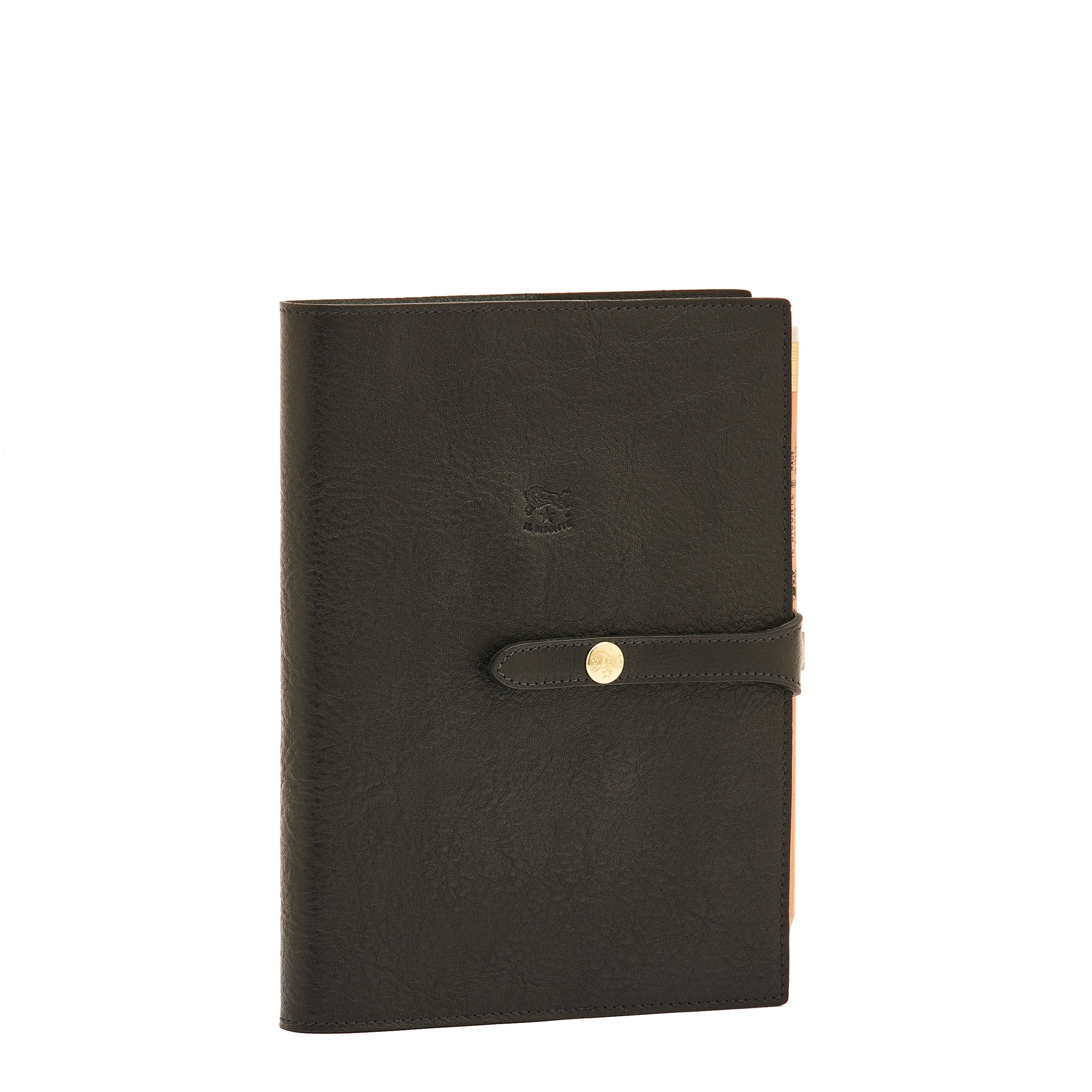 Il Bisonte Notizbuch Leder schwarz Vollleder