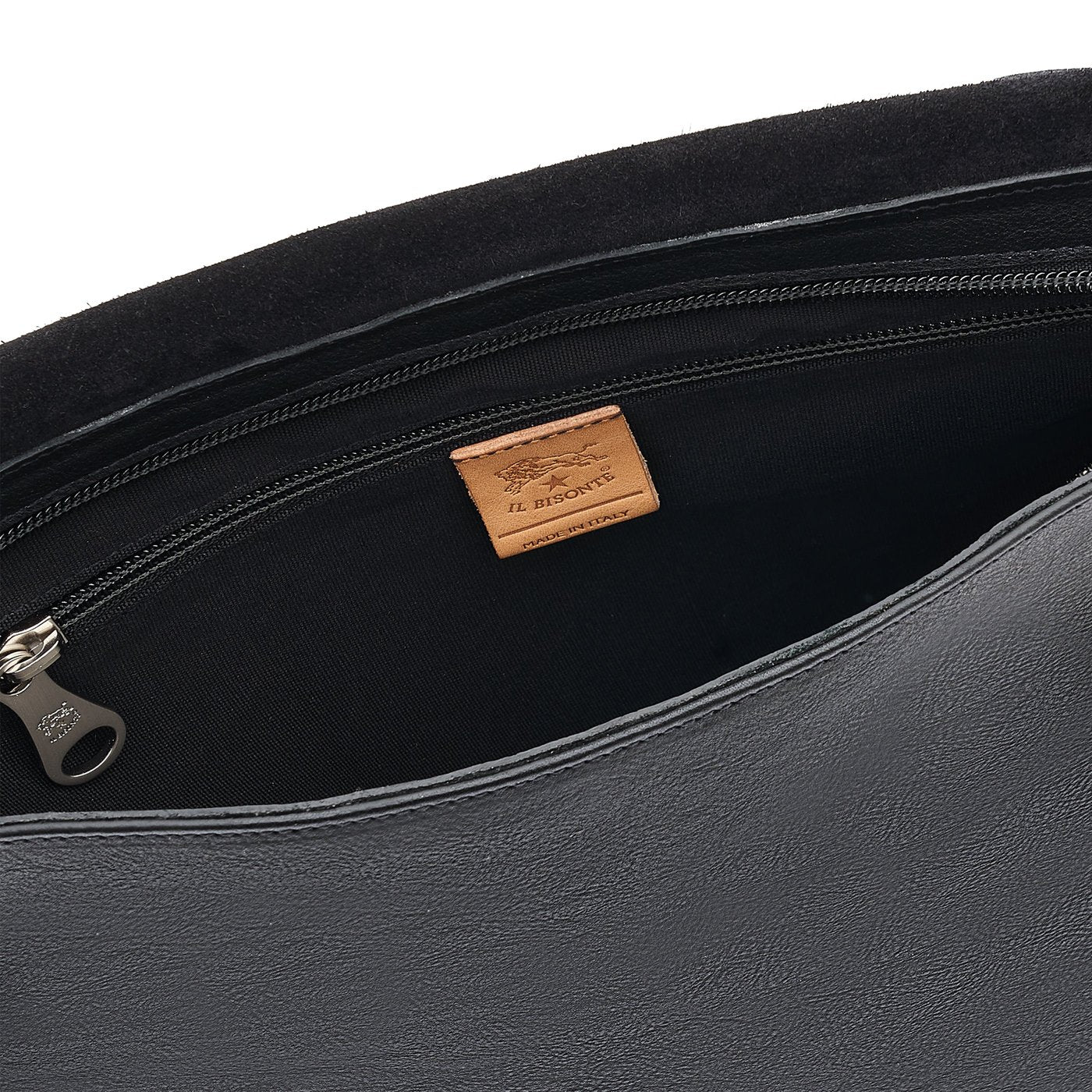 Il Bisonte Brolio Messenger Rindsleder schwarz Herren