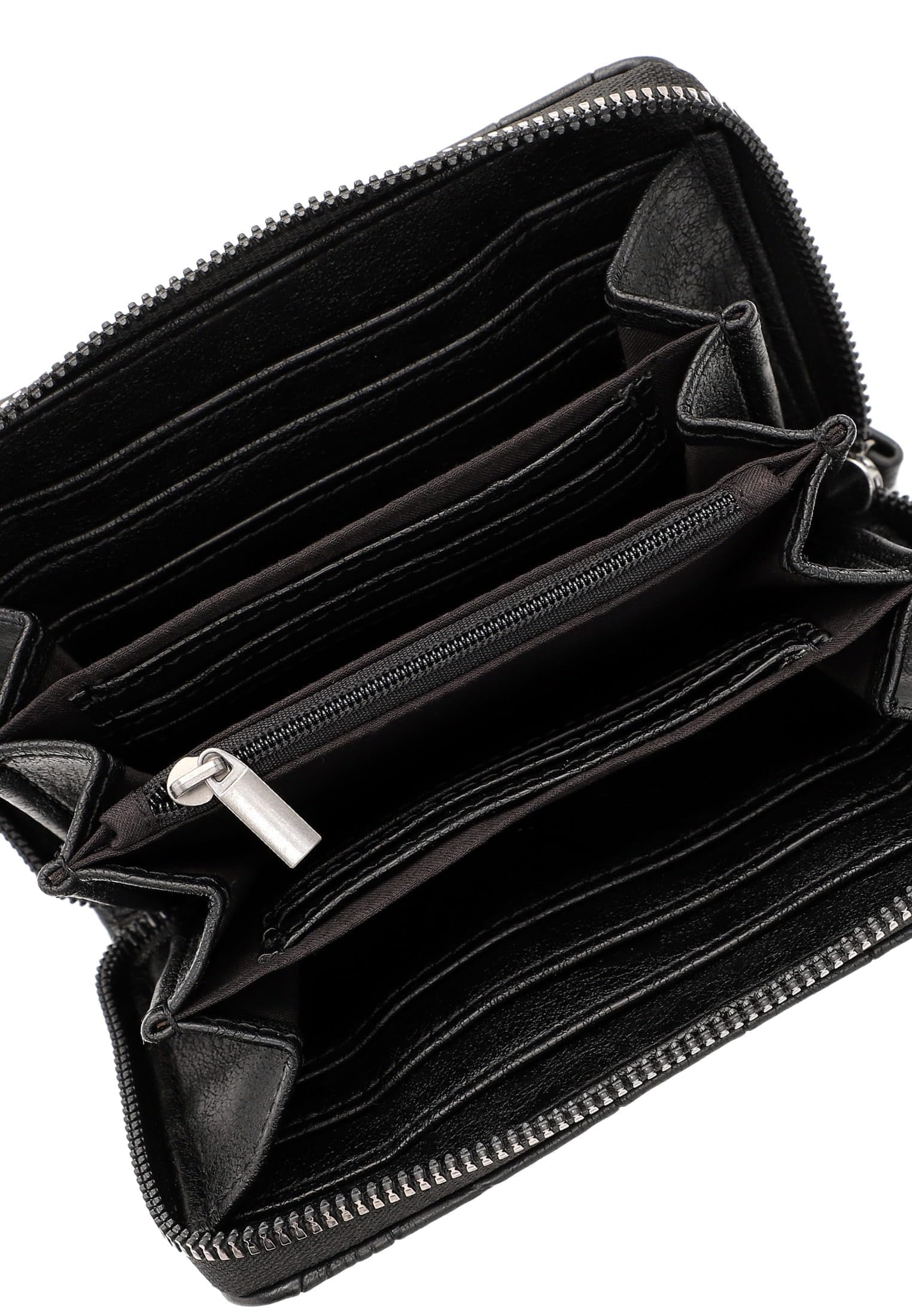 SURI FREY SFY Hadley Zip Around Wallet Geldbörse Black Kroko
