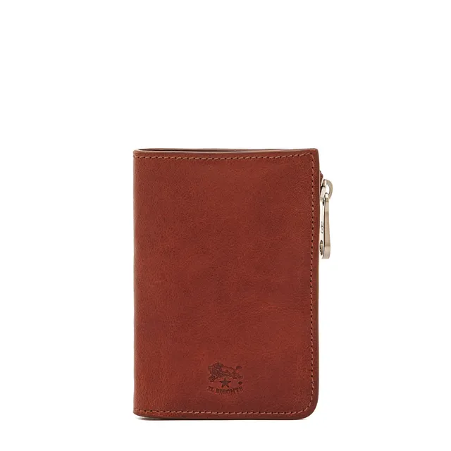 Il Bisonte Duccio Bifold Geldbörse Seppia Vollleder