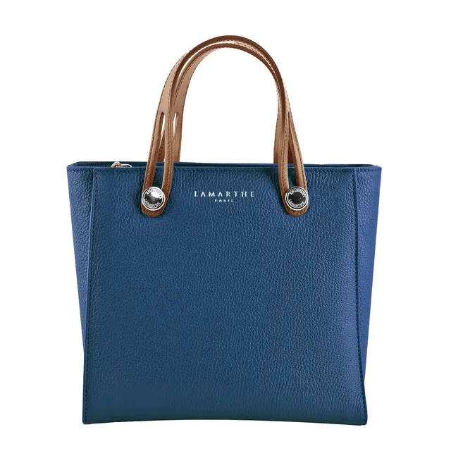 Lamarthe Fidèle Handtasche Navy Vollleder