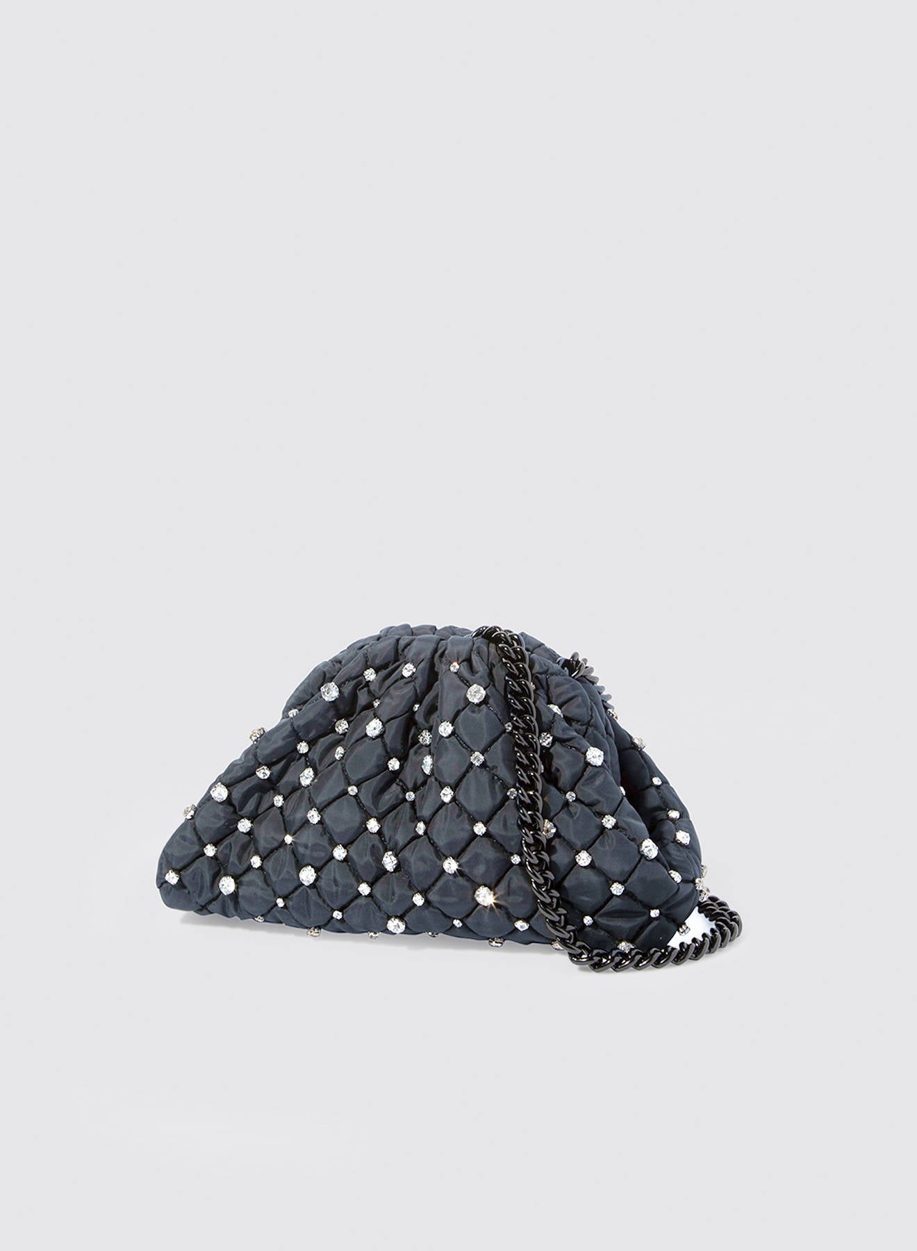 Maria la Rosa Strass Mini Bag Clutch Schwarz Strass