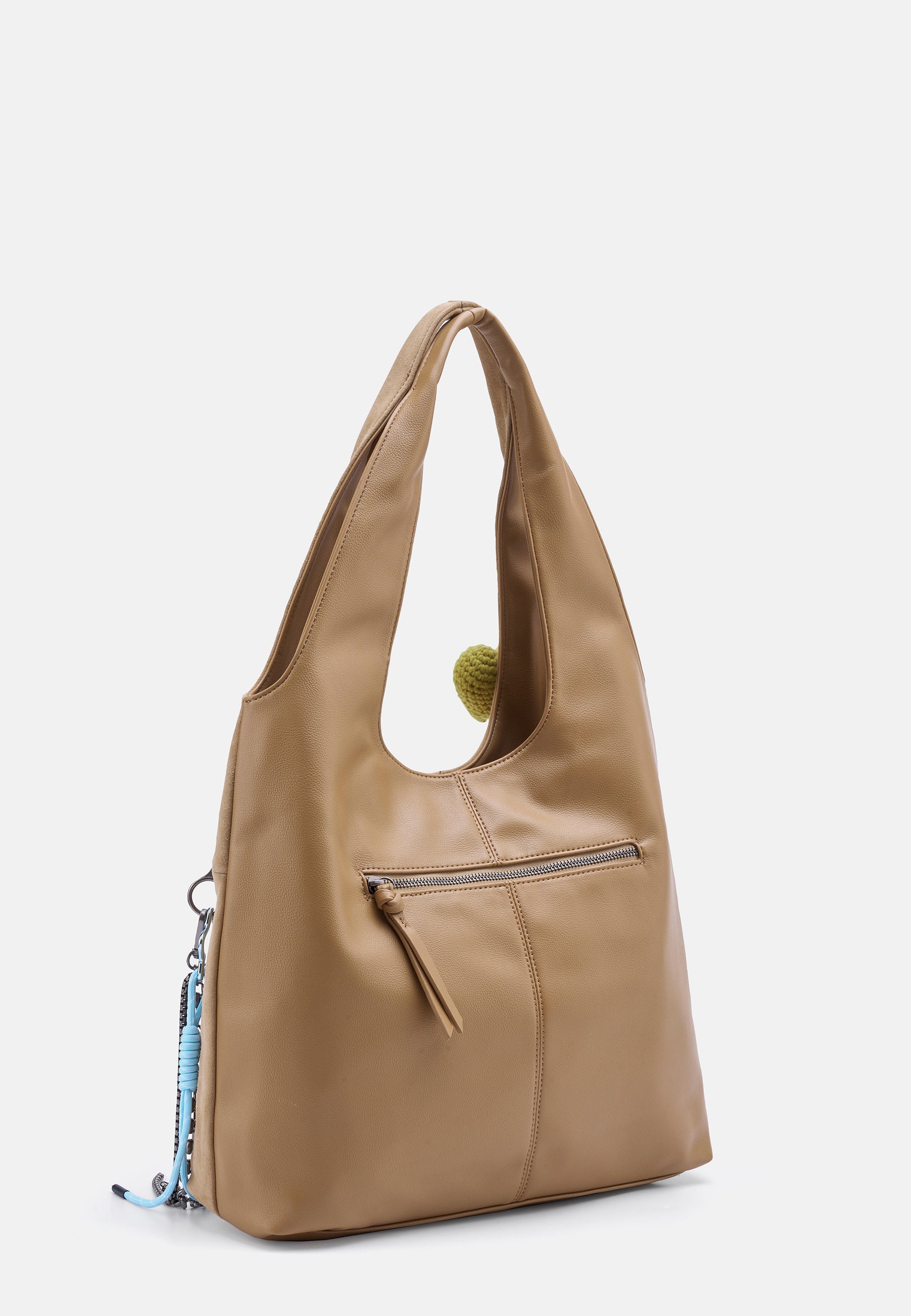FREDsBRUDER Beautiful Mess Hobo Tasche taupe Wildleder