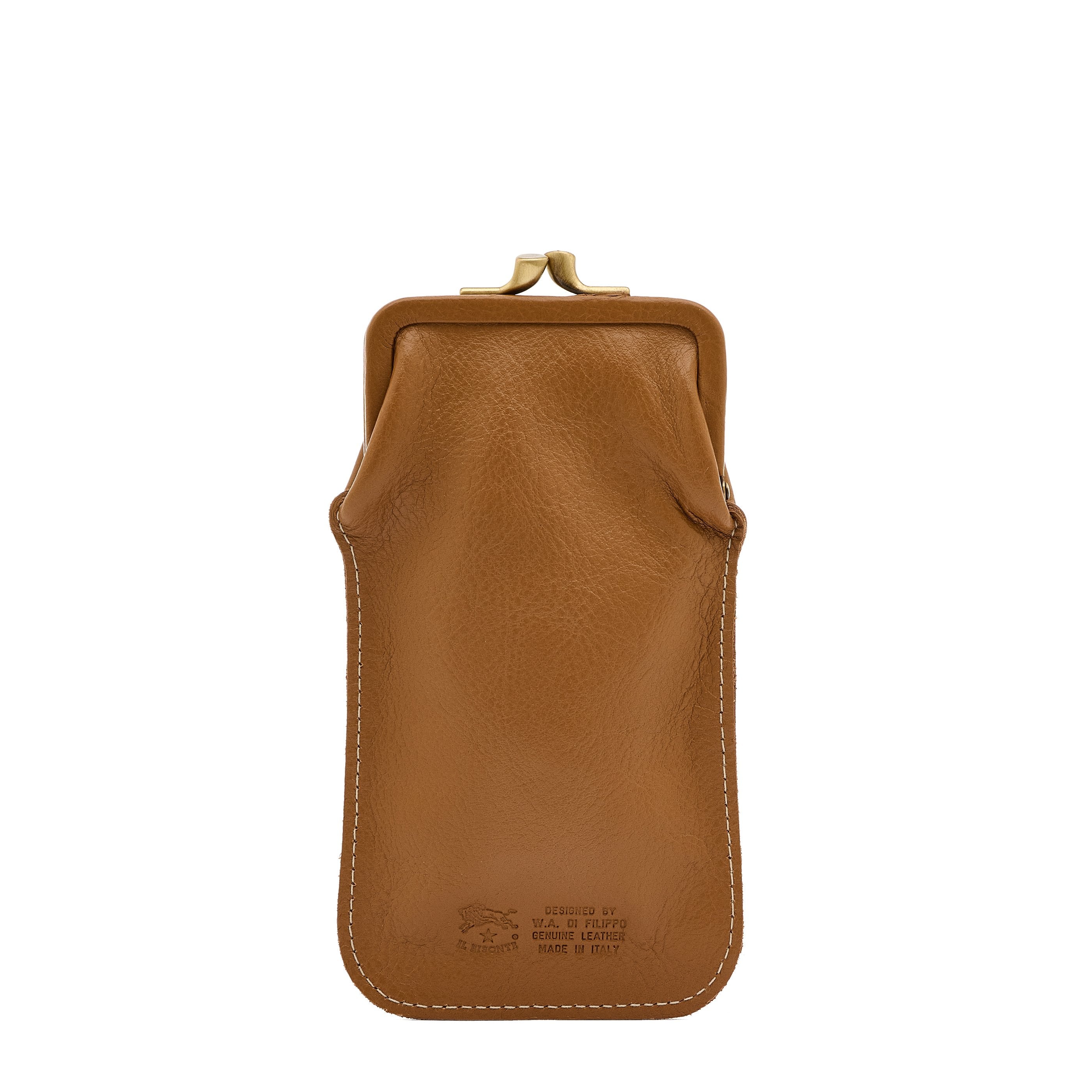Il Bisonte Brillenetui gianduia Leder