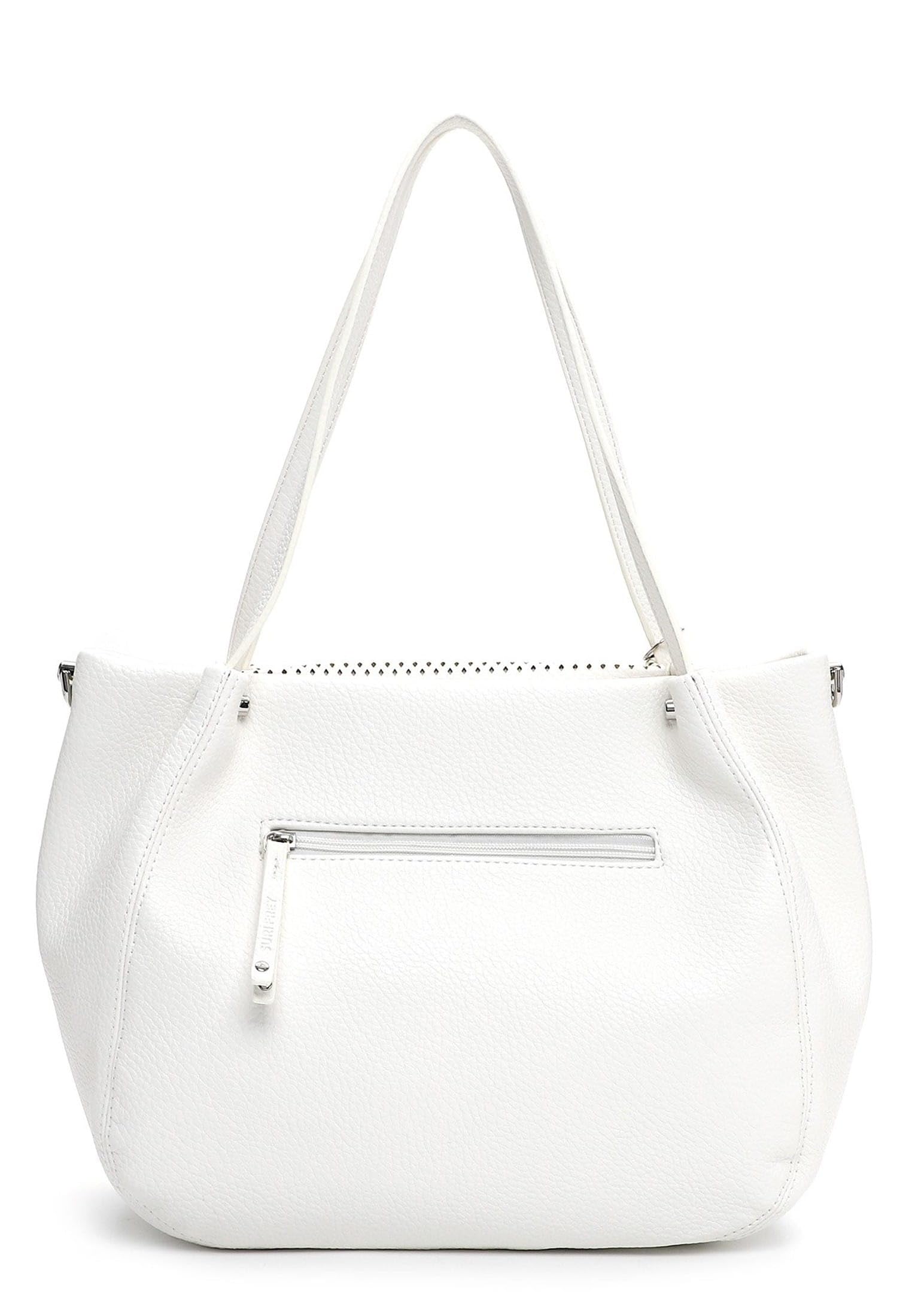 SURI FREY Cilly Cityshopper M Schultertasche White Lochmuster
