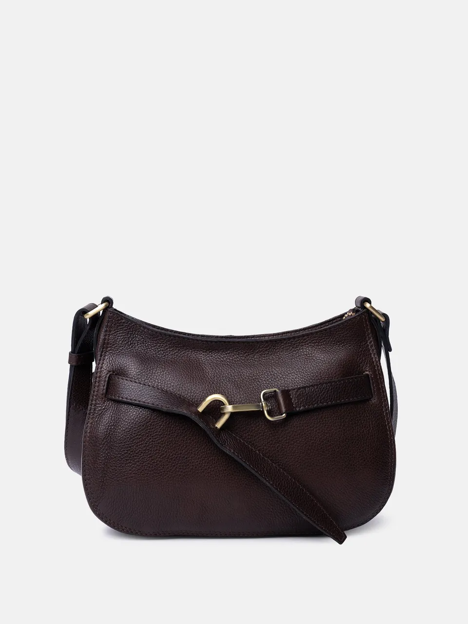 RE:DESIGNED Sif Small Umhängetasche Dunkelbraun Leder