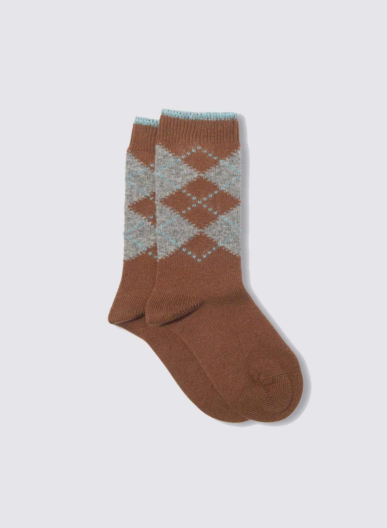 Maria la Rosa Britain Socks Socken Tabak Merino