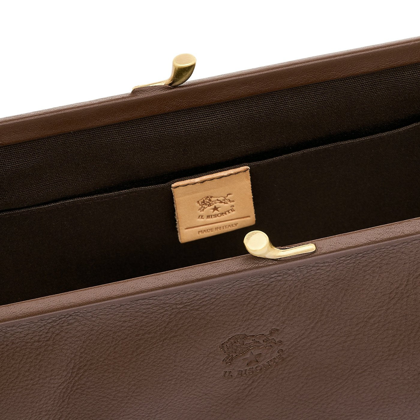 Il Bisonte Manuela Clutch Tabakbraun Vollleder