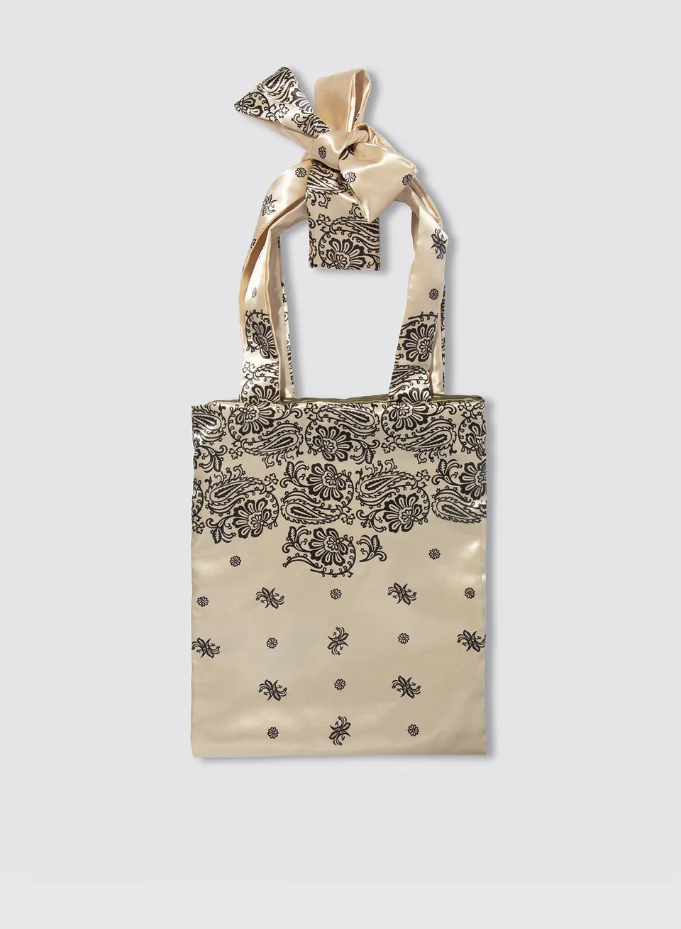 Maria la Rosa Bandana Couture Tote Platin Satin