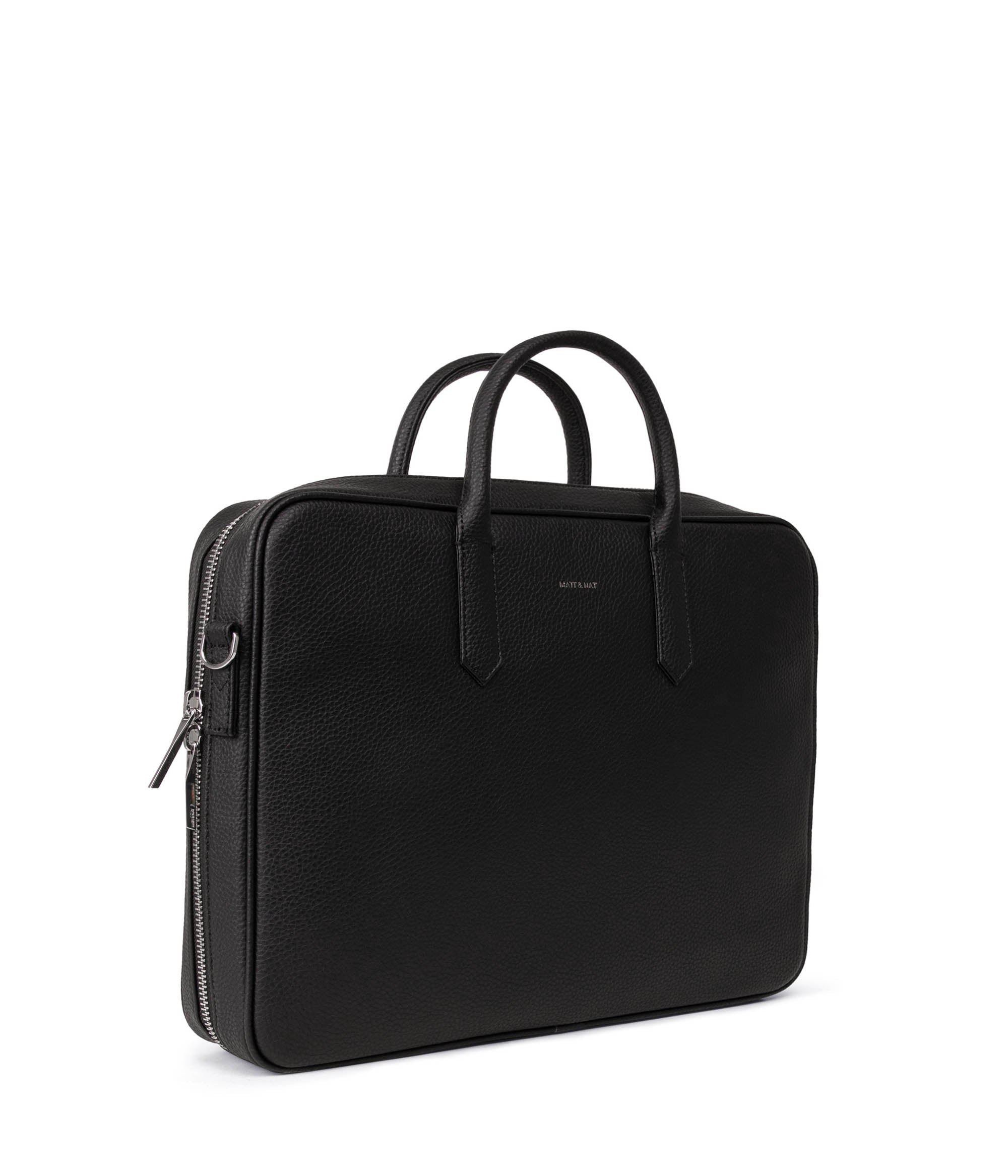 Matt & Nat ELON Grain Aktentasche schwarz vegan