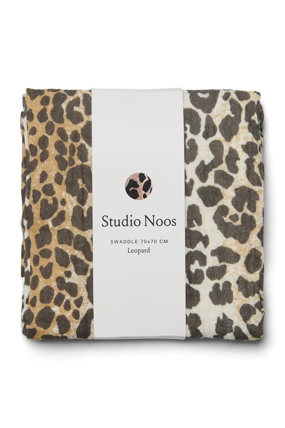 Studio Noos Swaddle Medium Pucktuch Leopard grau