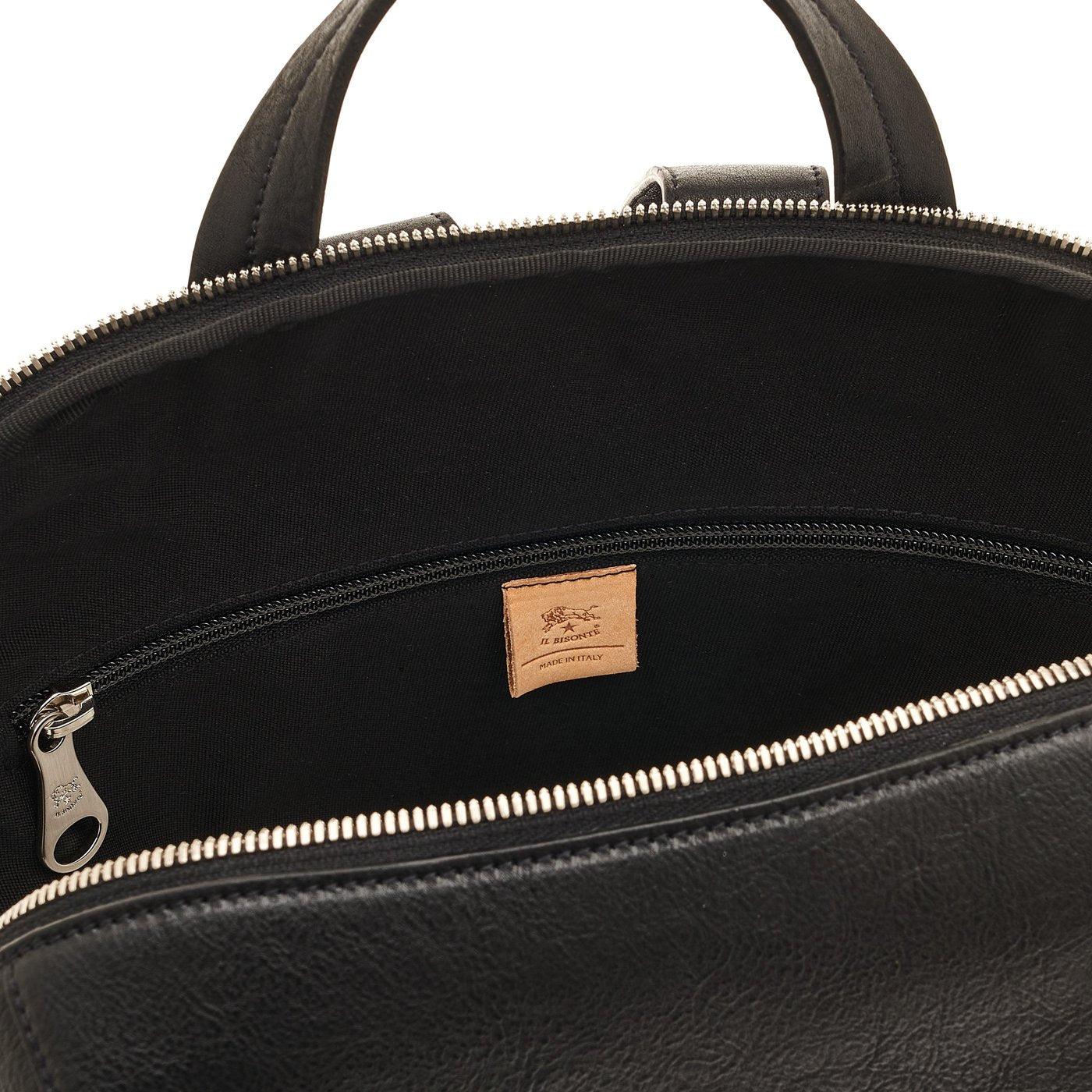 Il Bisonte Duccio Rucksack Vollleder schwarz Herren