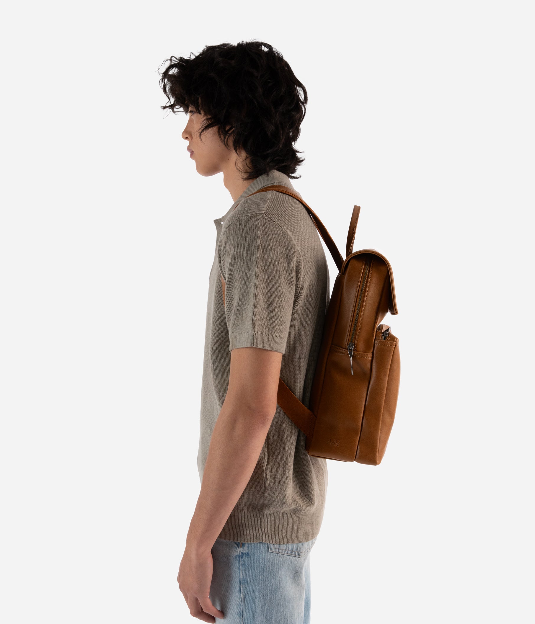 Matt & Nat PAXX Vintage Rucksack Schwarz vegan Laptopfach